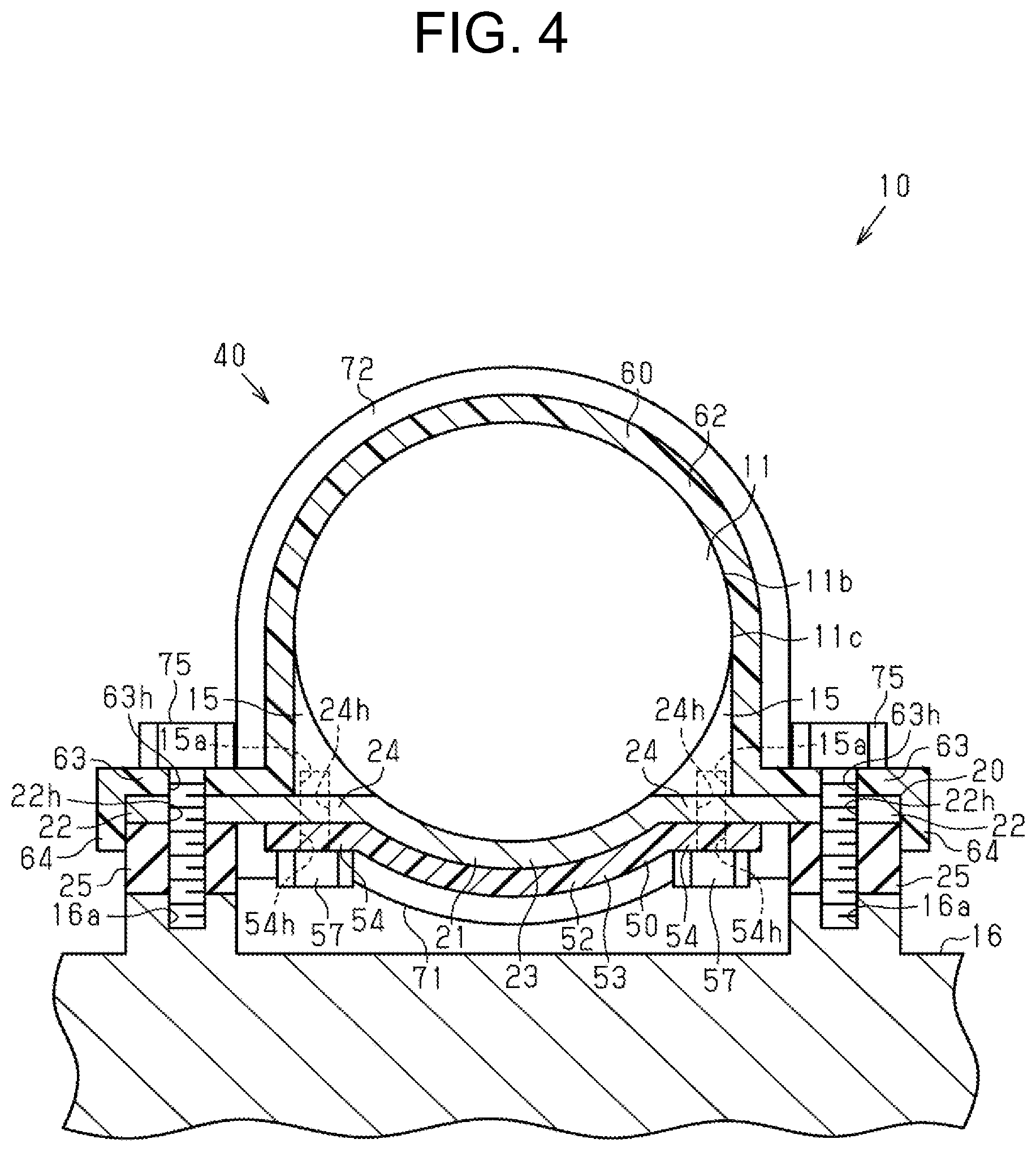 Patent US12129855 Figure 4 – Sound absorbing cover and vibration insulating support for an electric compressor