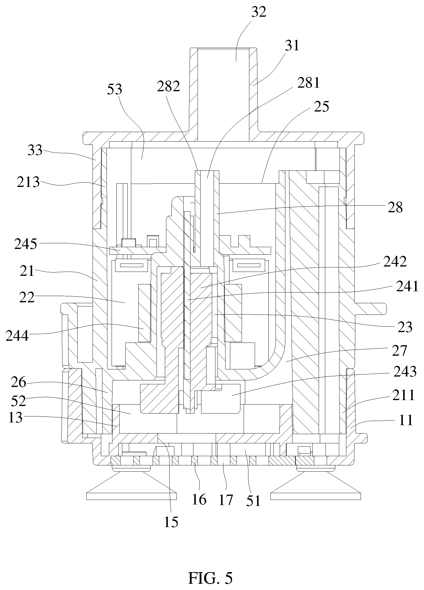 Patent US12129857 Figure 4 – Bottom-suction submersible pump