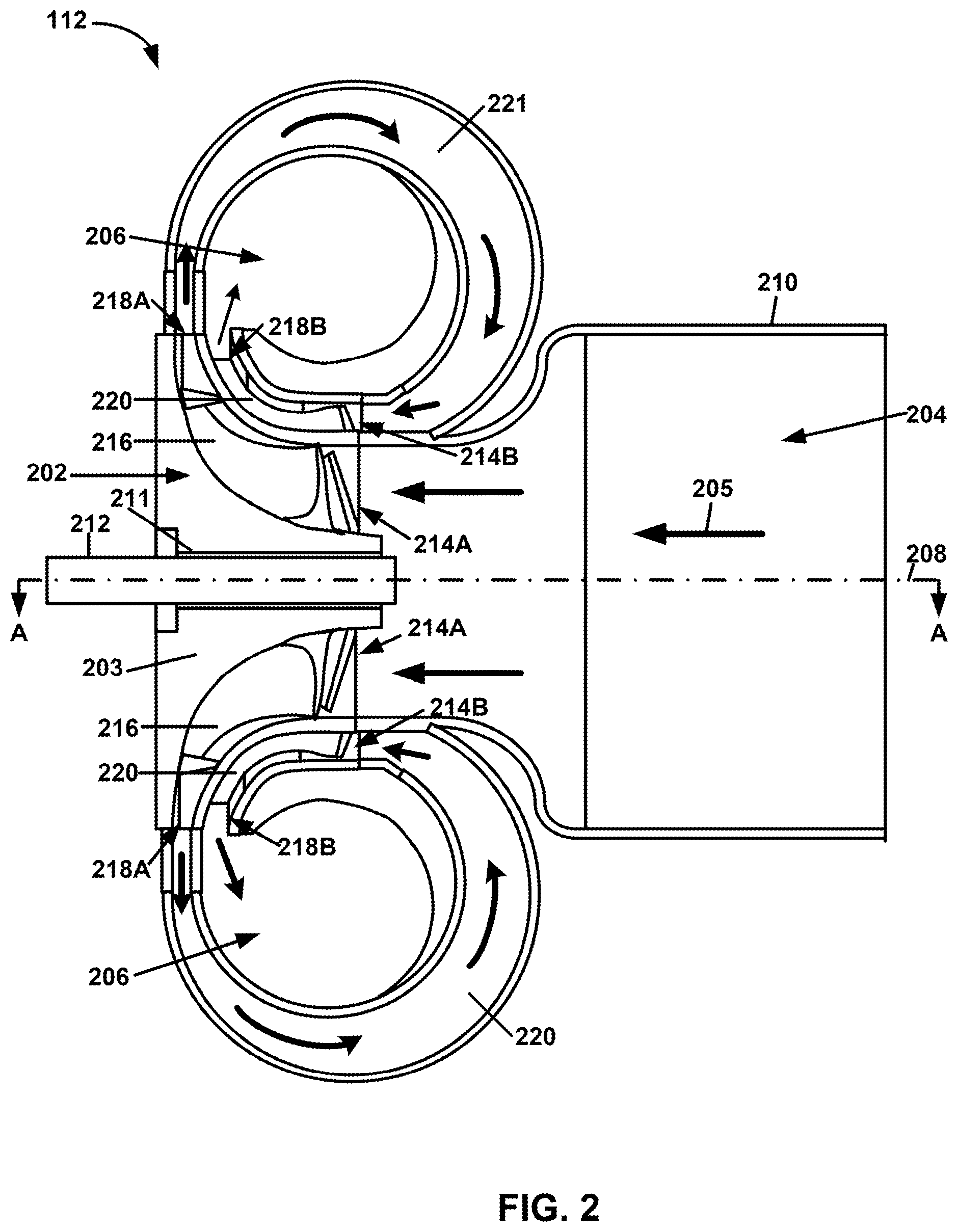 Patent US12129859 Figure 2 – Axially nested compressors