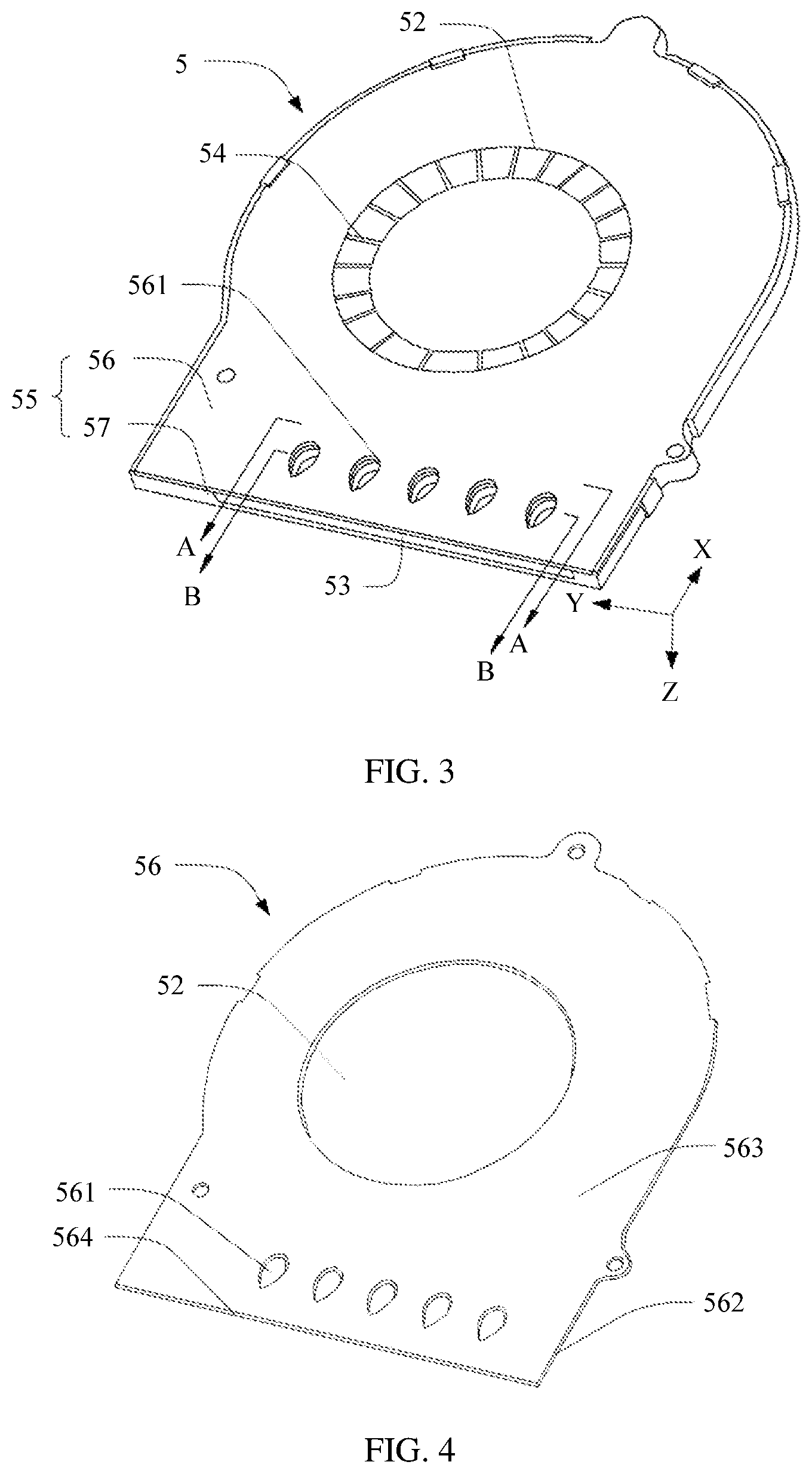 Patent US12129860 Figure 3 – Fan and electronic device