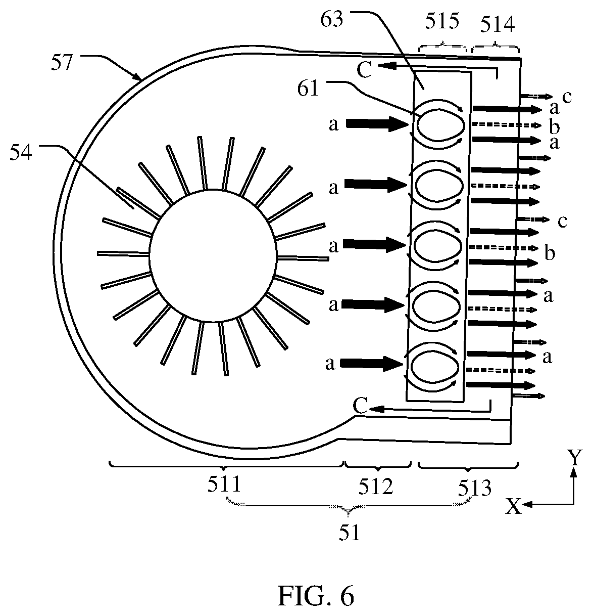 Patent US12129860 Figure 5 – Fan and electronic device