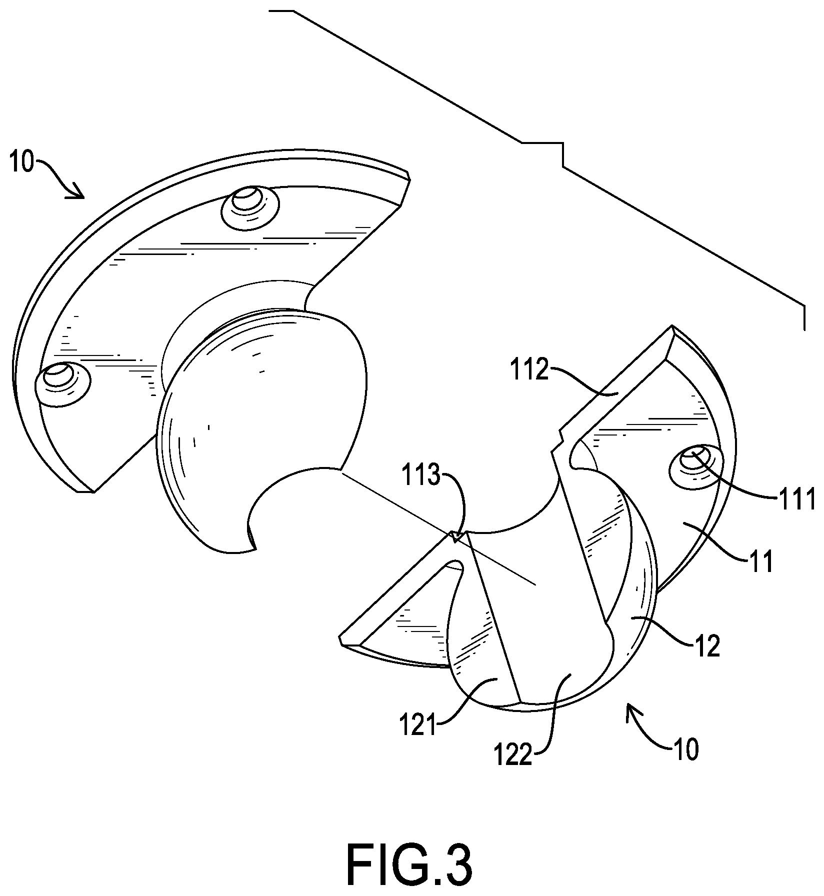 Patent US12129863 Figure 3 – Adapting assembly of a ceiling fan and ceiling fan having the same
