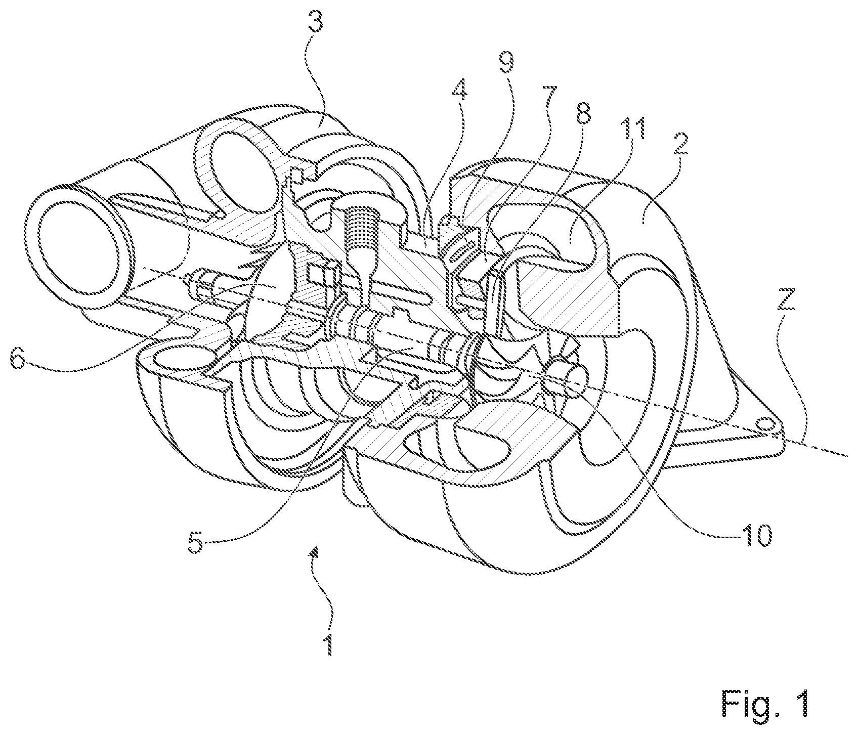 Patent US12129865 Figure 1 – Compressor wheel