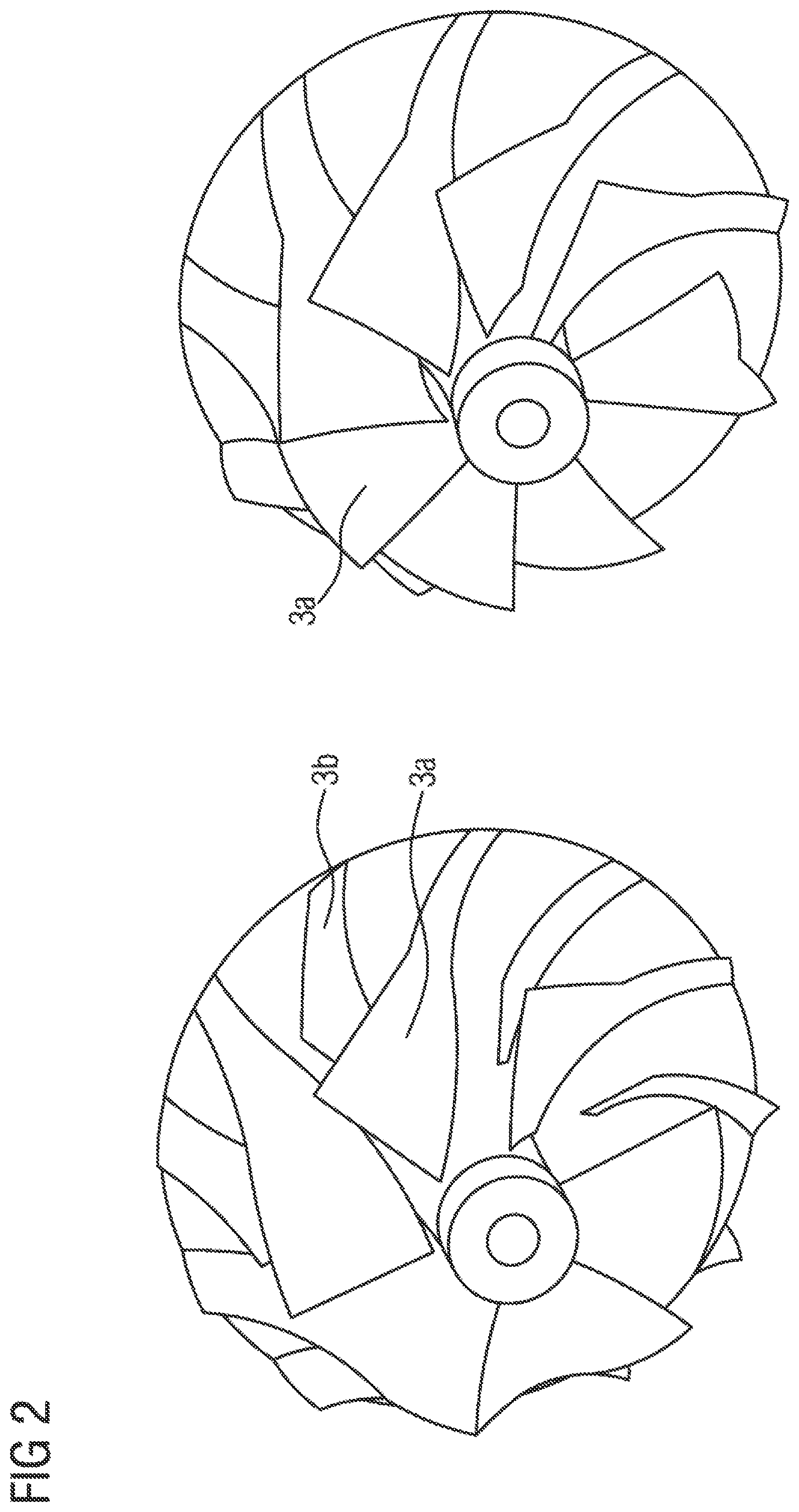 Patent US12129866 Figure 2 – Compressor wheel for the compressor of an internal combustion engine