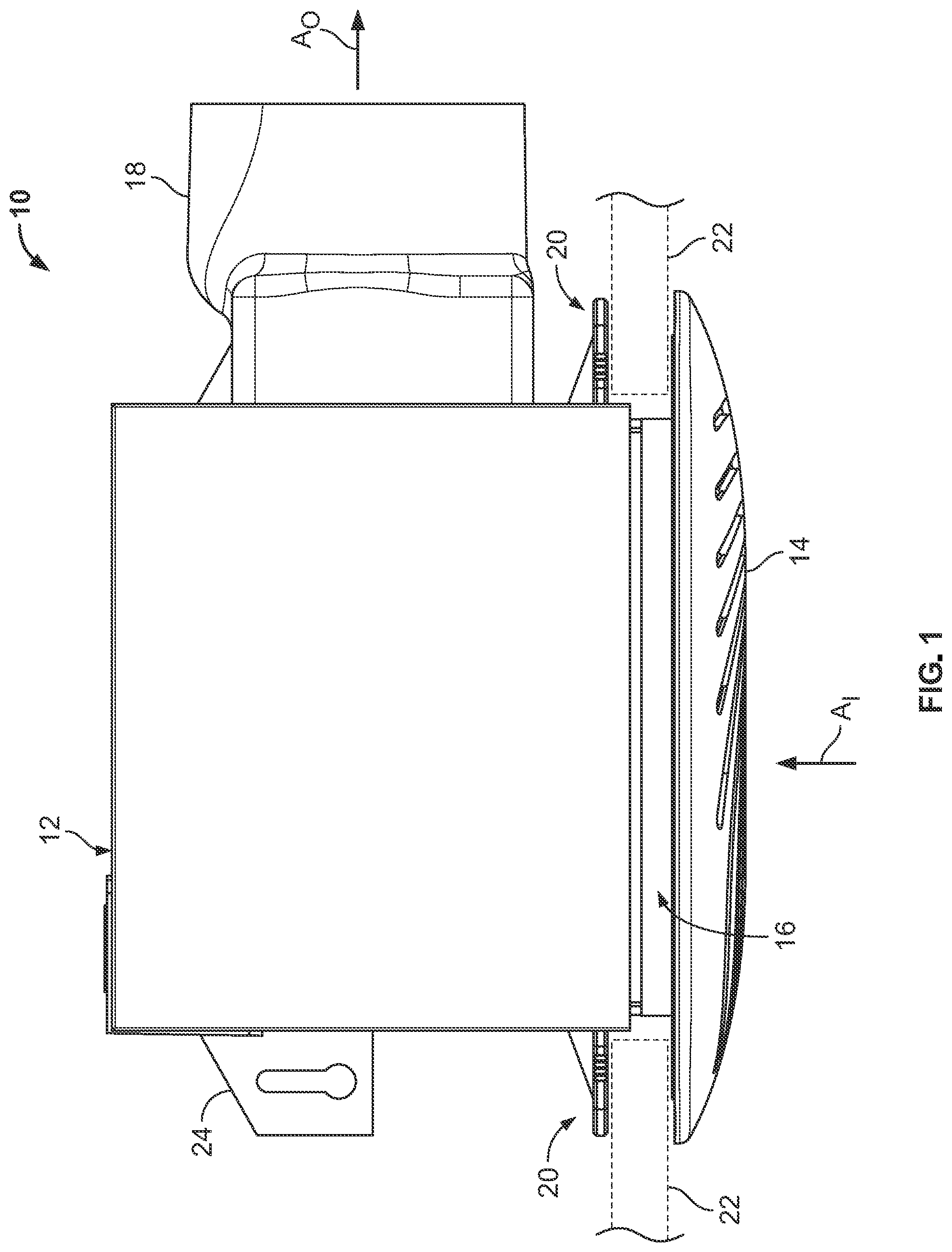 Patent US12129869 Figure 1 – Ventilation fan installation system