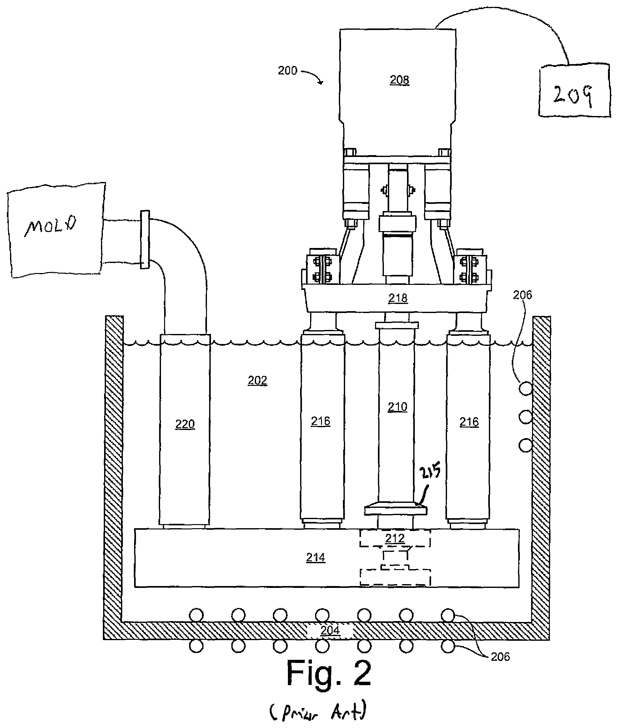 Patent US12129871 Figure 2 – Molten metal pump