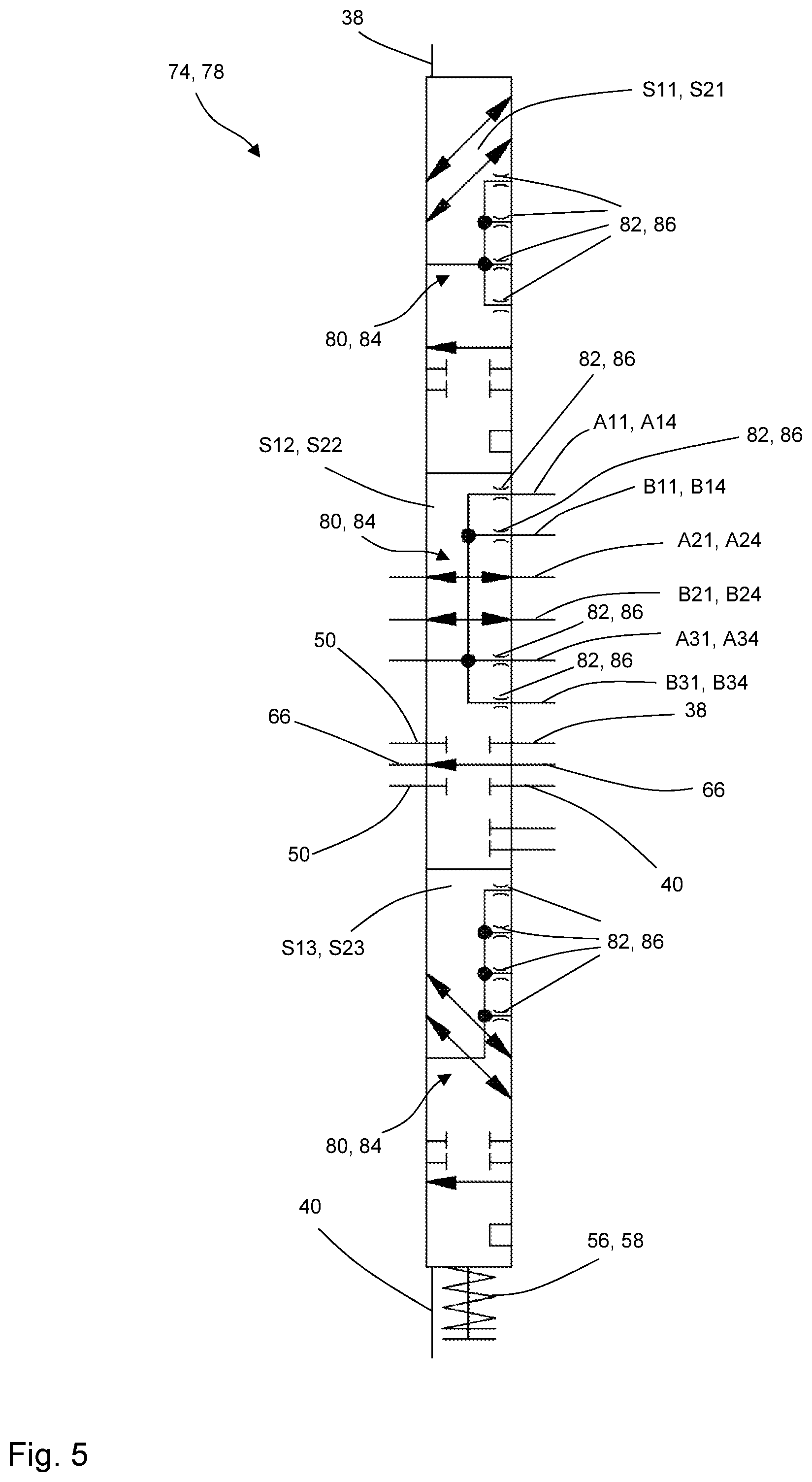 Patent US12129873 Figure 5 – Hydraulic valve assembly