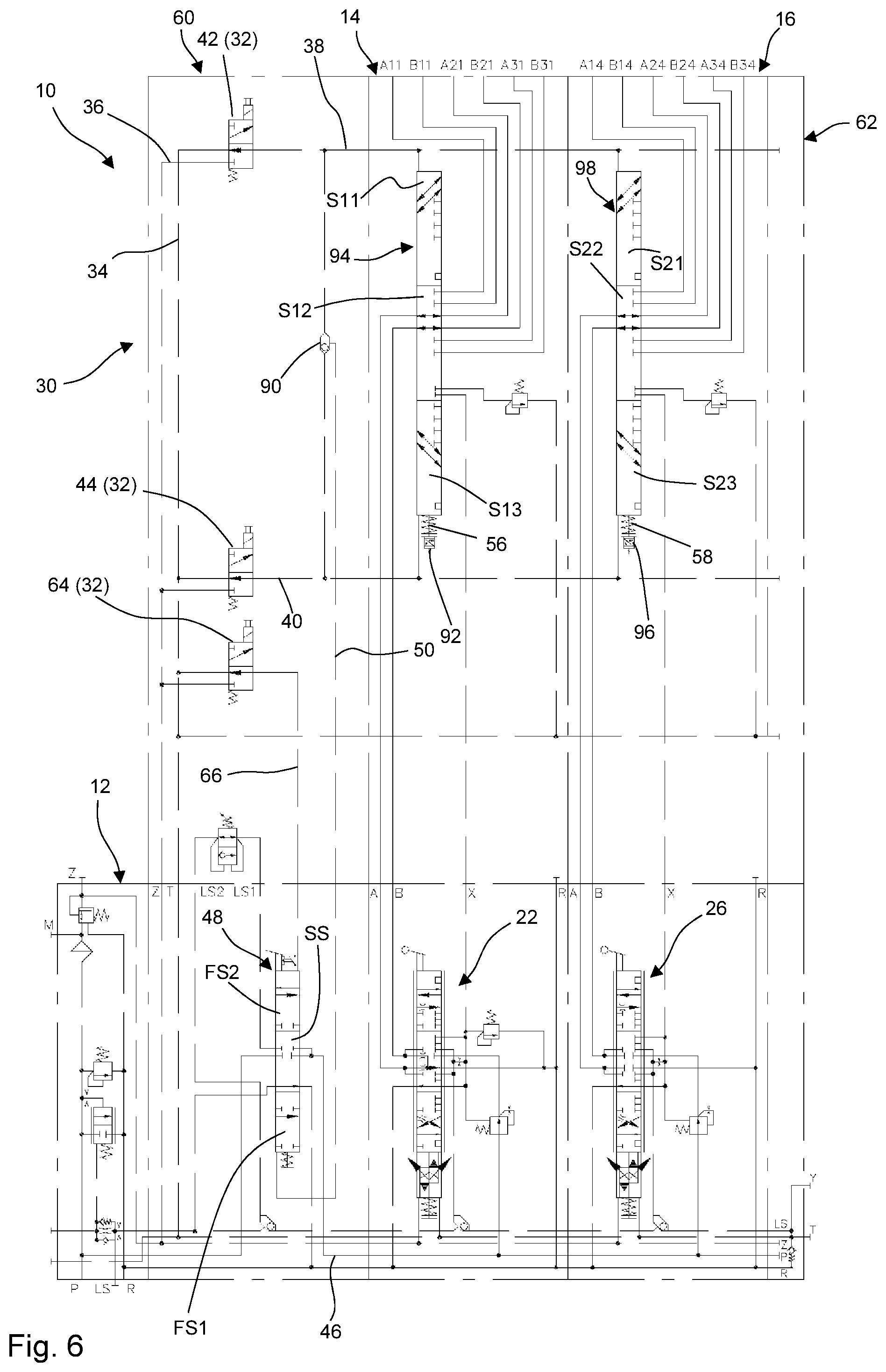 Patent US12129873 Figure 6 – Hydraulic valve assembly