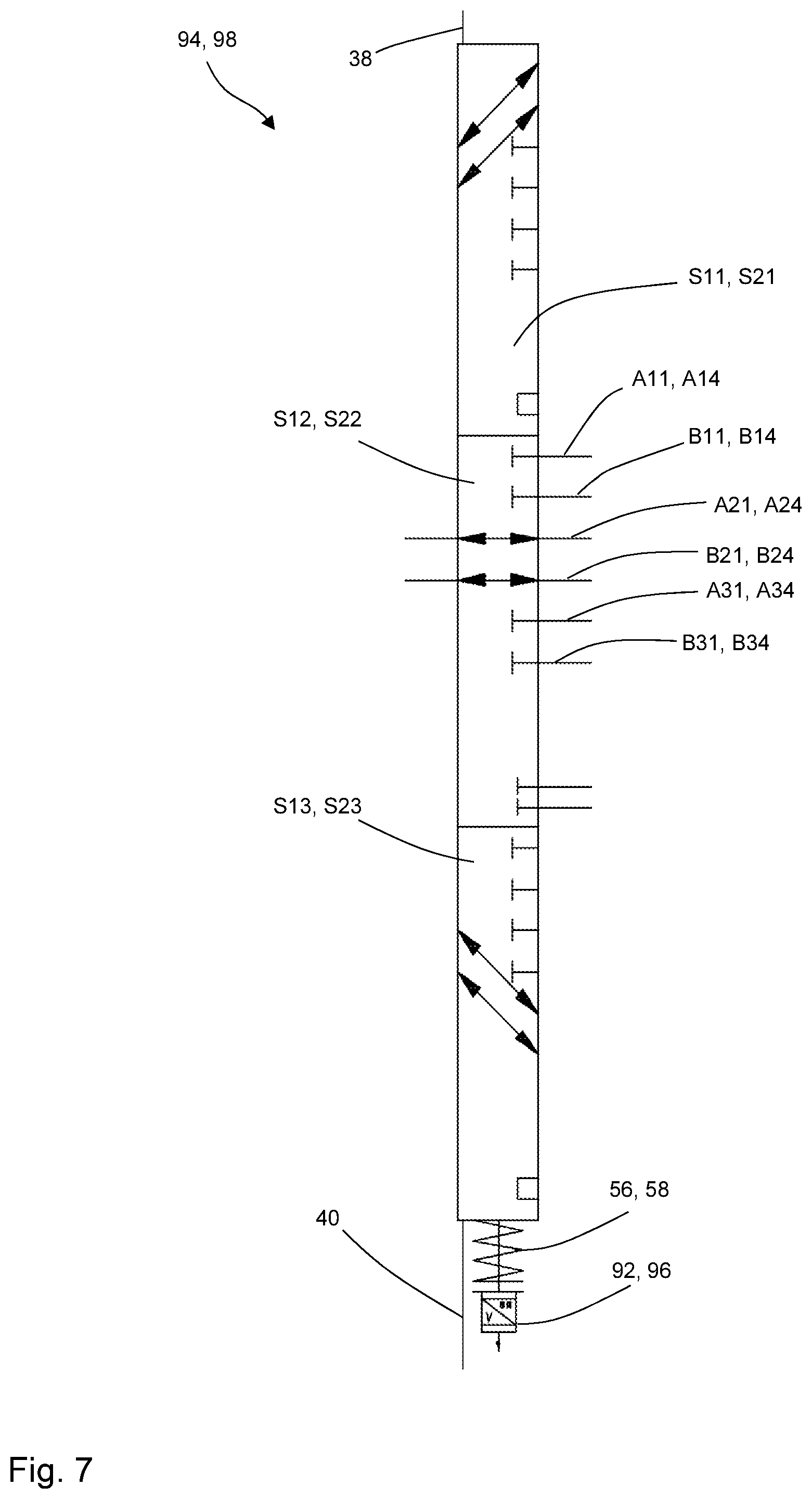 Patent US12129873 Figure 7 – Hydraulic valve assembly