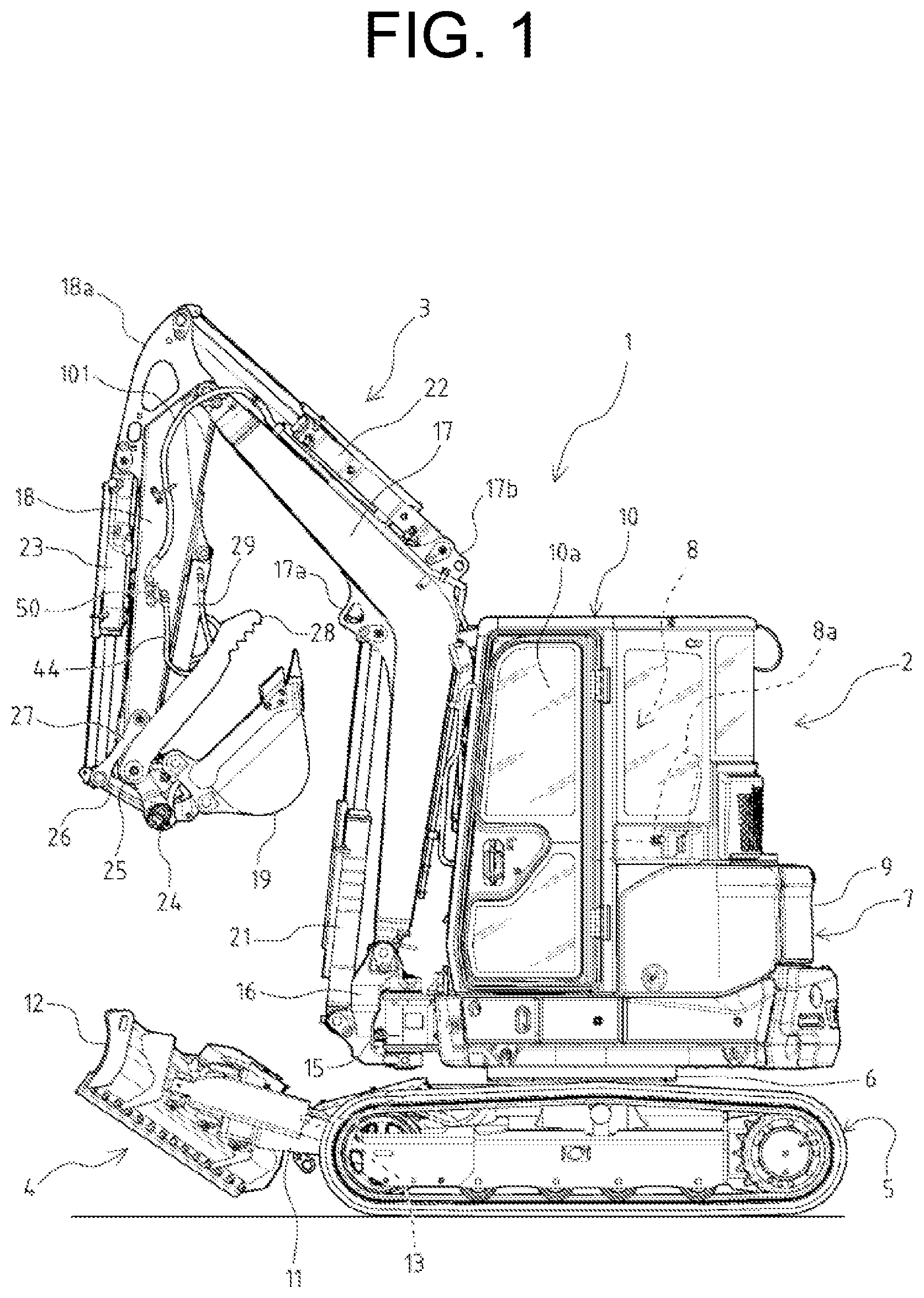 Patent US12129875 Figure 1 – Flow path switching valve, and construction machine equipped with same