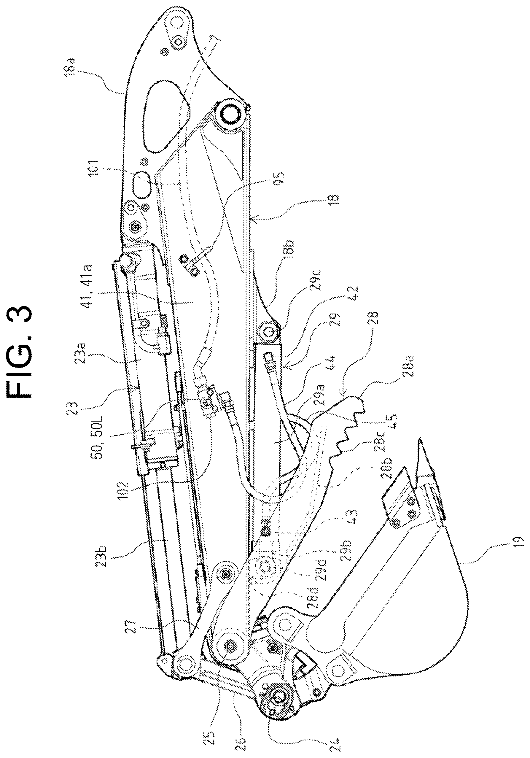 Patent US12129875 Figure 3 – Flow path switching valve, and construction machine equipped with same