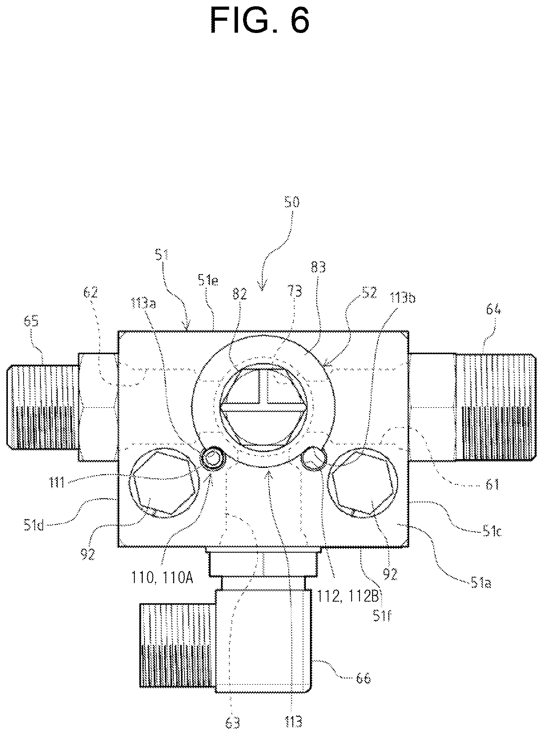 Patent US12129875 Figure 6 – Flow path switching valve, and construction machine equipped with same