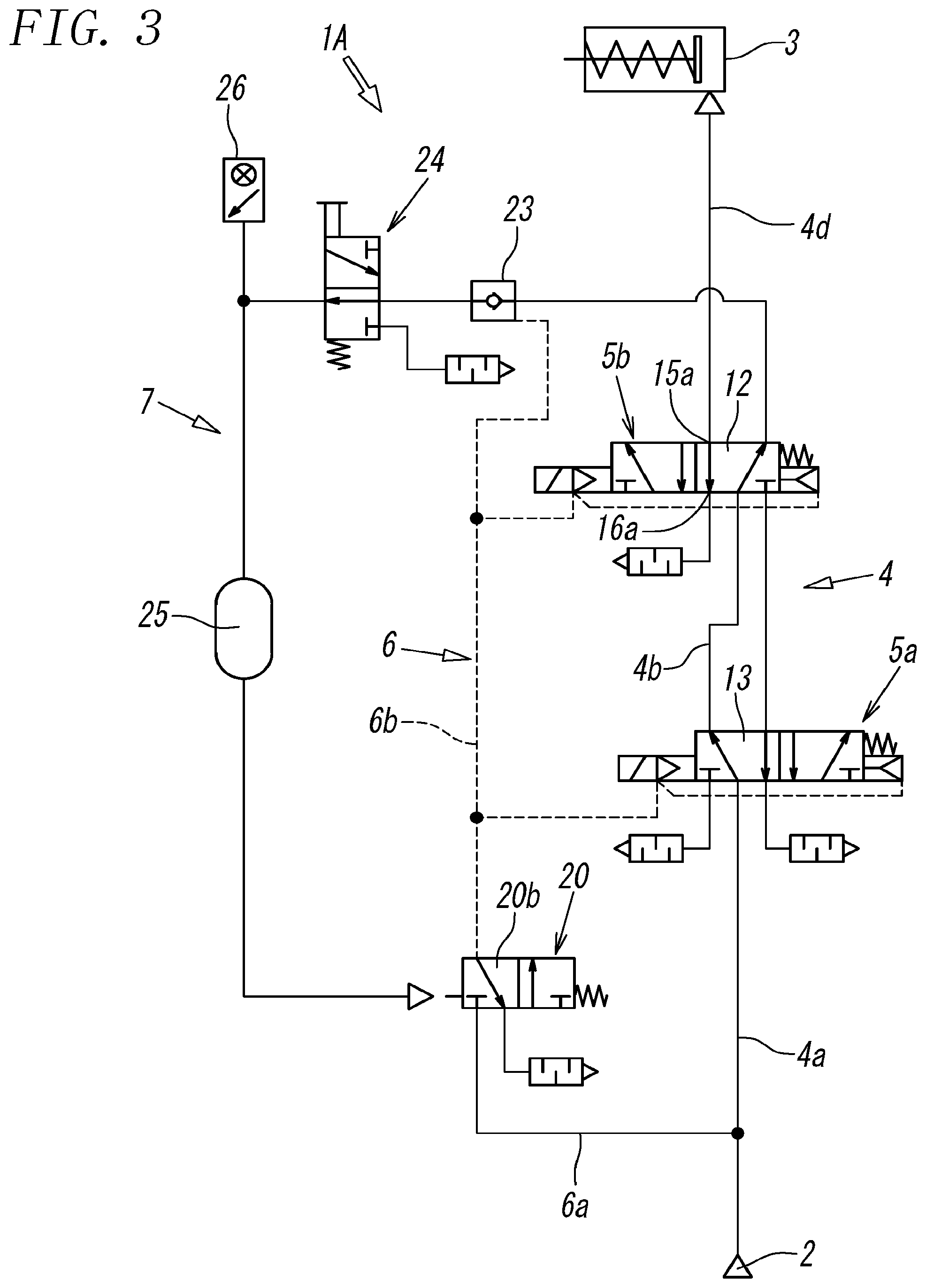 Patent US12129878 Figure 3 – Air control circuit equipped with safety feature