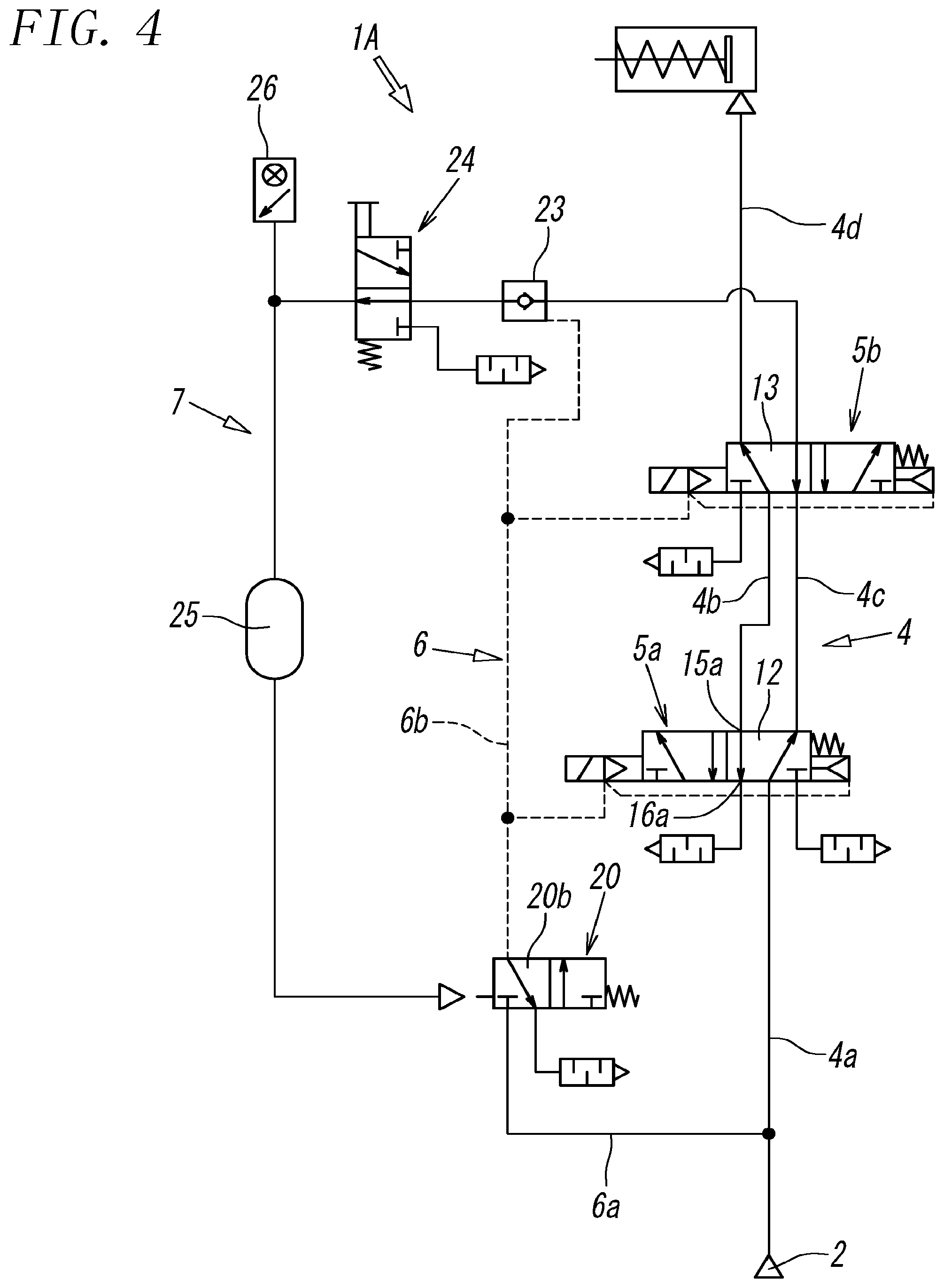 Patent US12129878 Figure 4 – Air control circuit equipped with safety feature