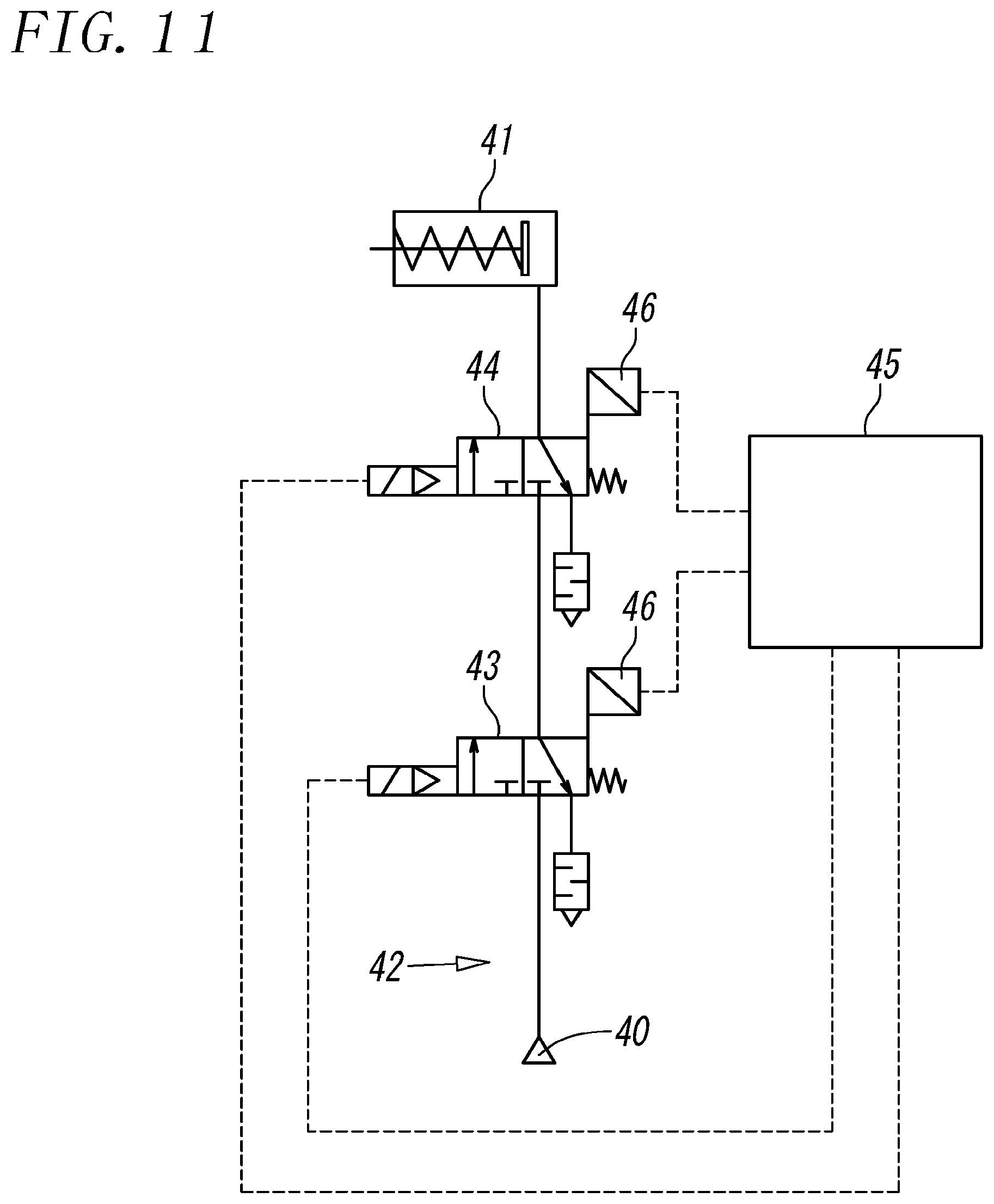 Patent US12129878 Figure 9 – Air control circuit equipped with safety feature