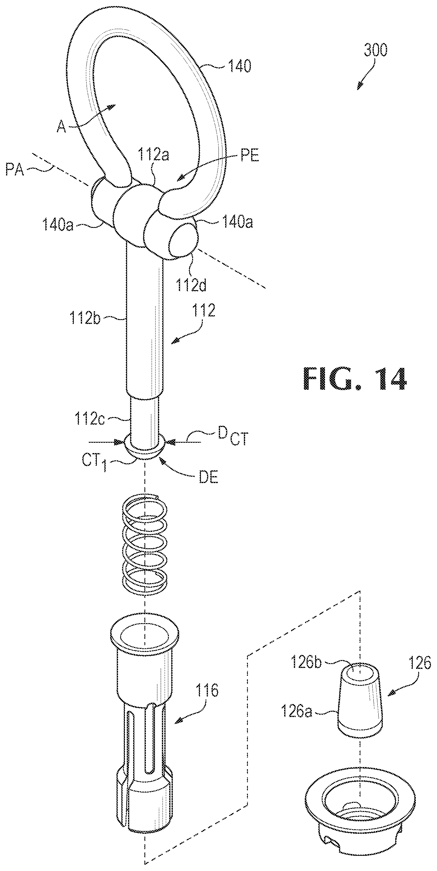 Patent US12129880 Figure 10 – Expansion bolt and pivot and swivel mechanism therefor