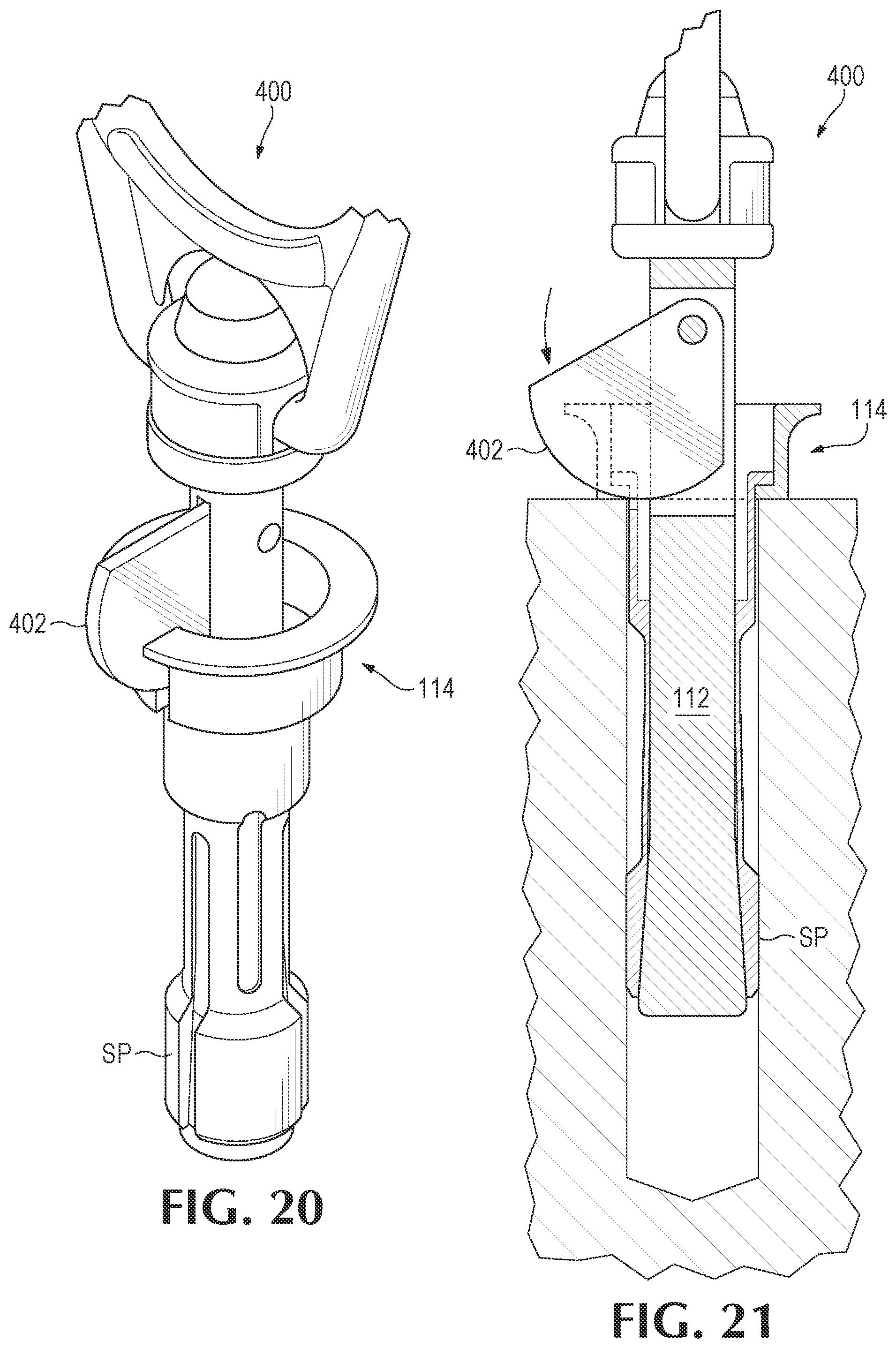 Patent US12129880 Figure 15 – Expansion bolt and pivot and swivel mechanism therefor