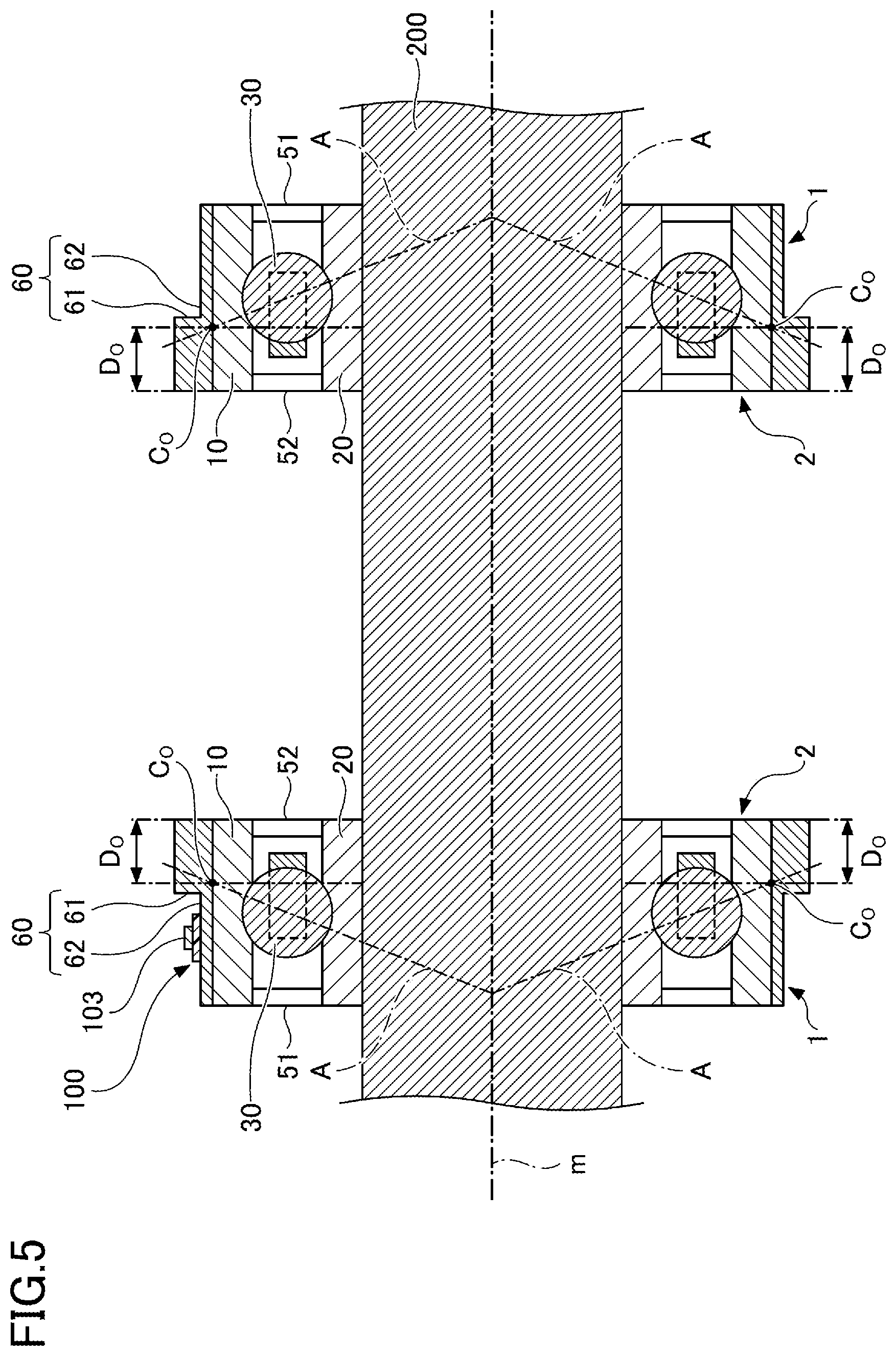 Patent US12129888 Figure 5 – Rolling bearing holder unit