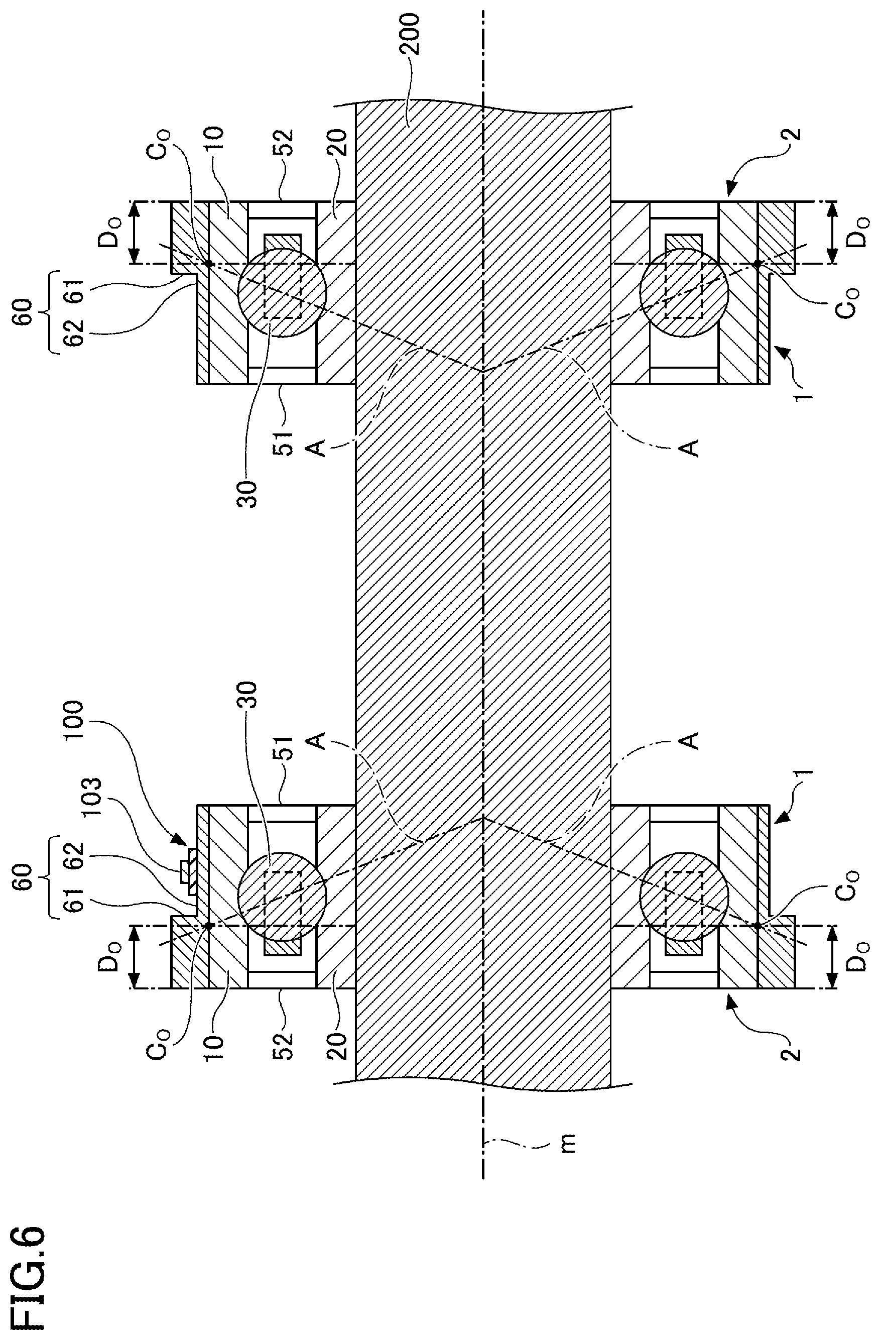 Patent US12129888 Figure 6 – Rolling bearing holder unit