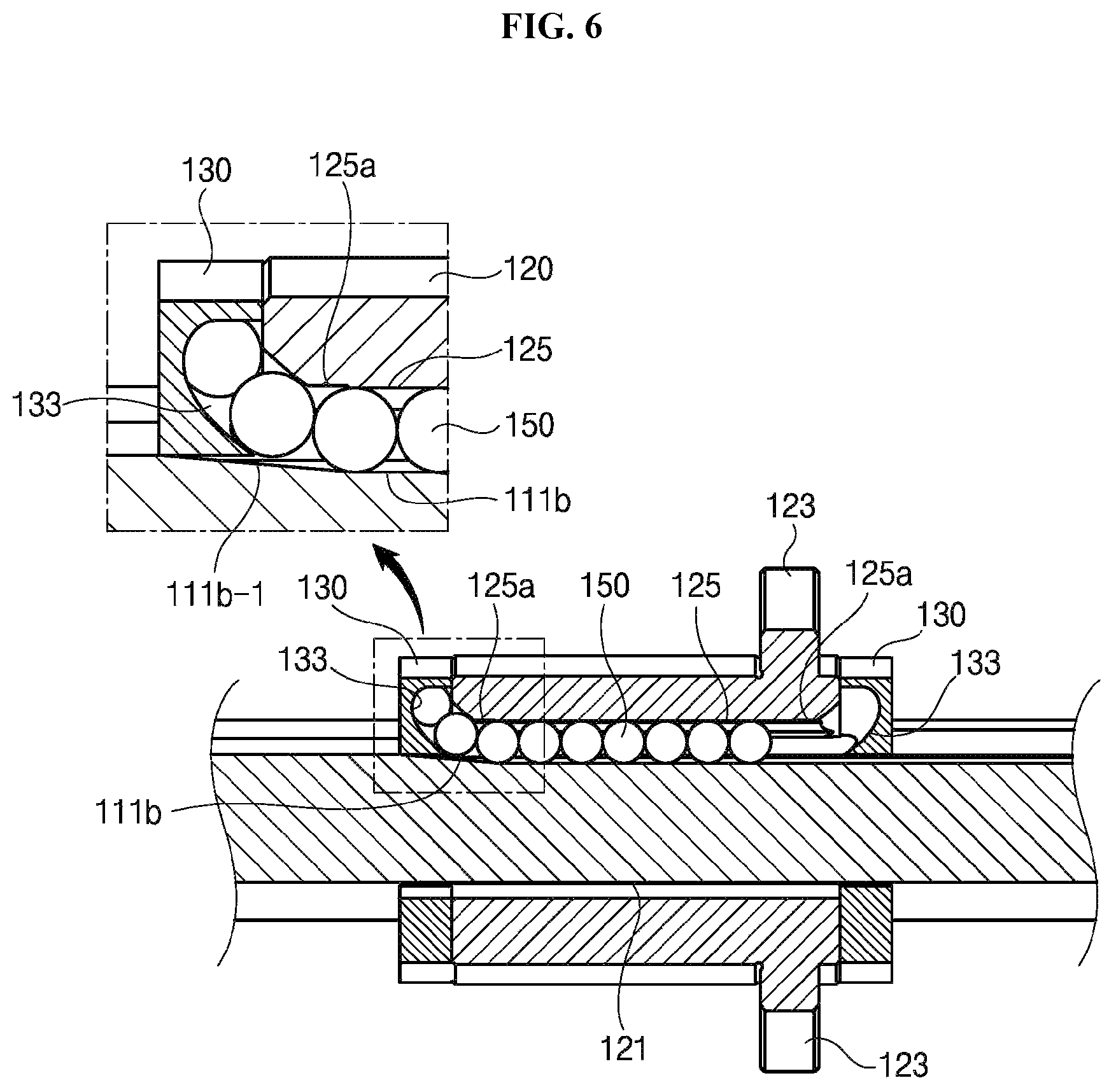Patent US12129889 Figure 6 – Ball spline having bypass track