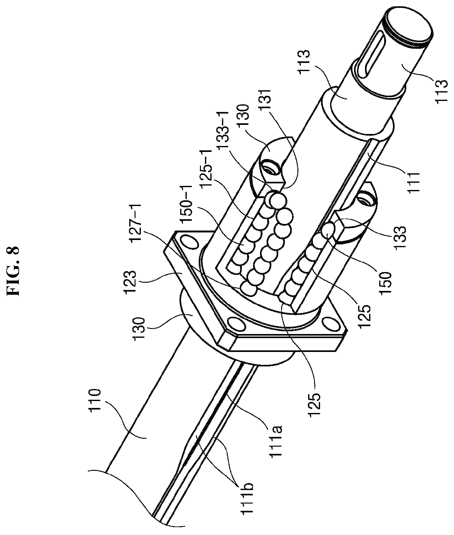 Patent US12129889 Figure 8 – Ball spline having bypass track