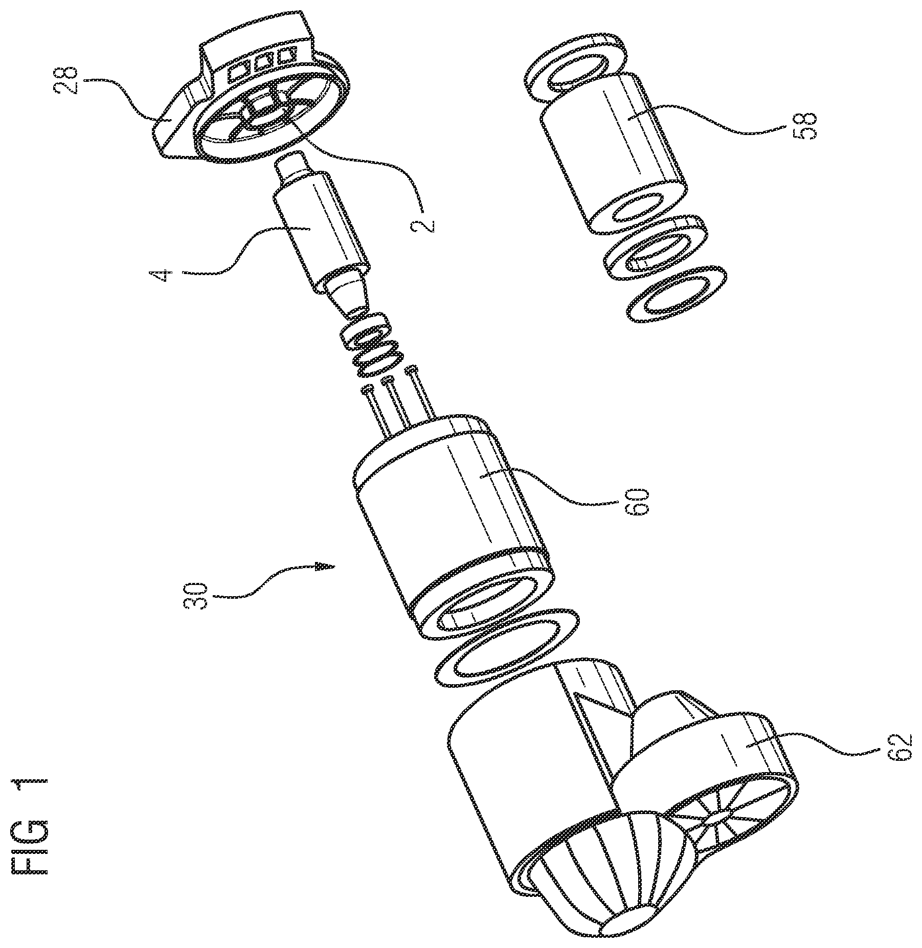 Patent US12129892 Figure 1 – Bearing bush for a rotating shaft, bearing shield, electric motor and method for manufacturing a damping element