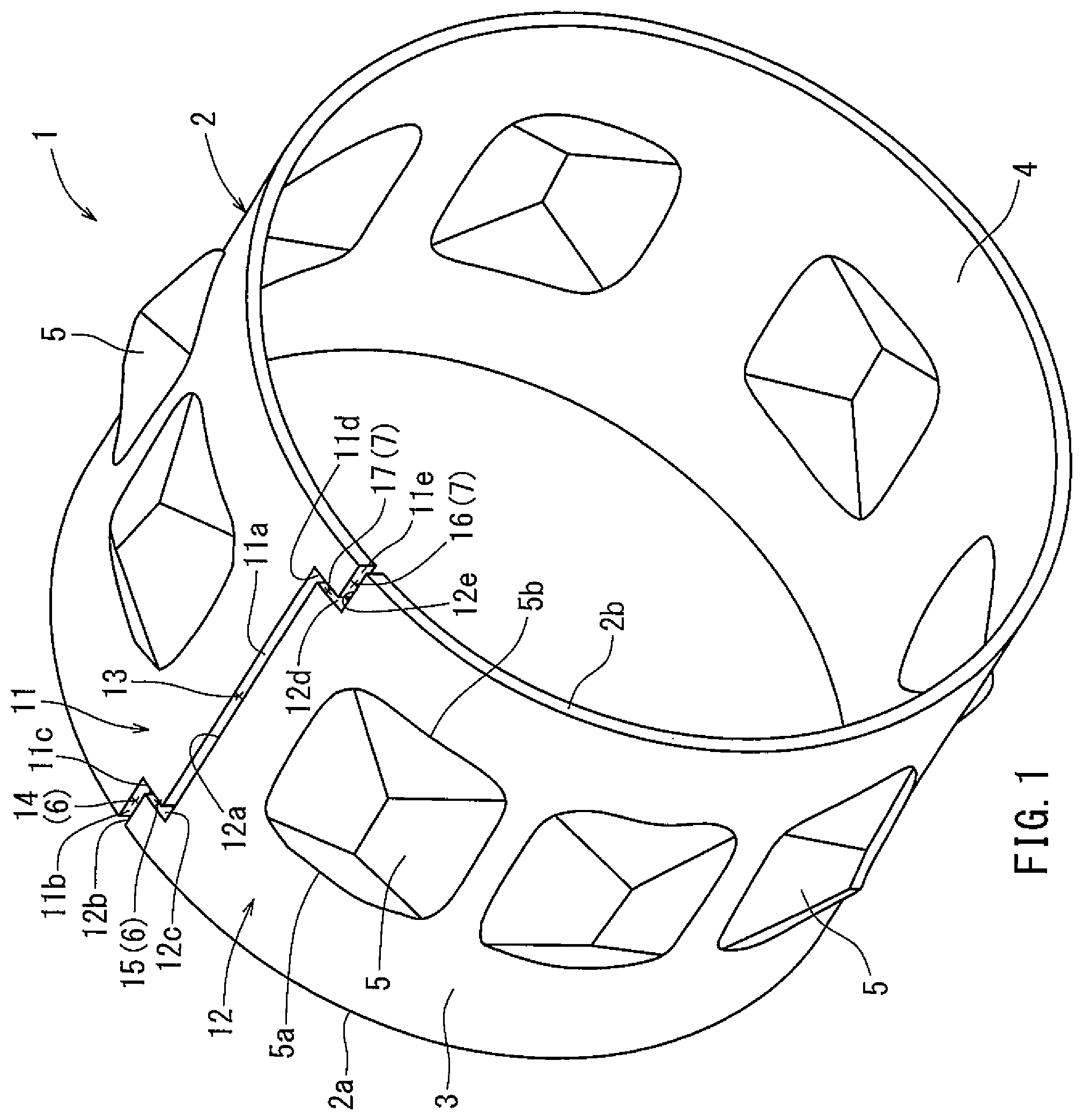 Patent US12129894 Figure 1 – Tolerance ring