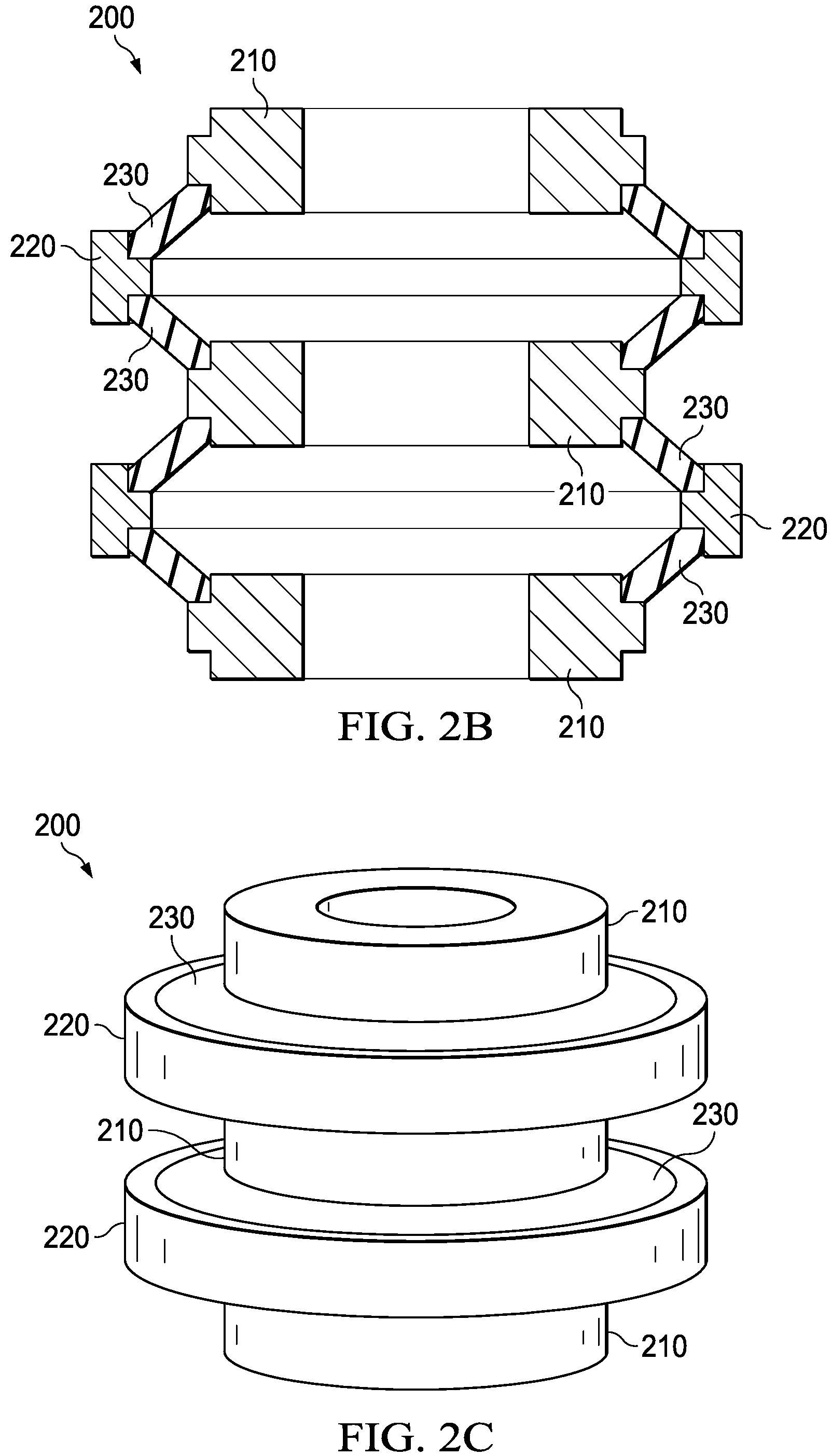 Patent US12129902 Figure 2 – Stacked disk spring vibration isolator with increased lateral load capacity