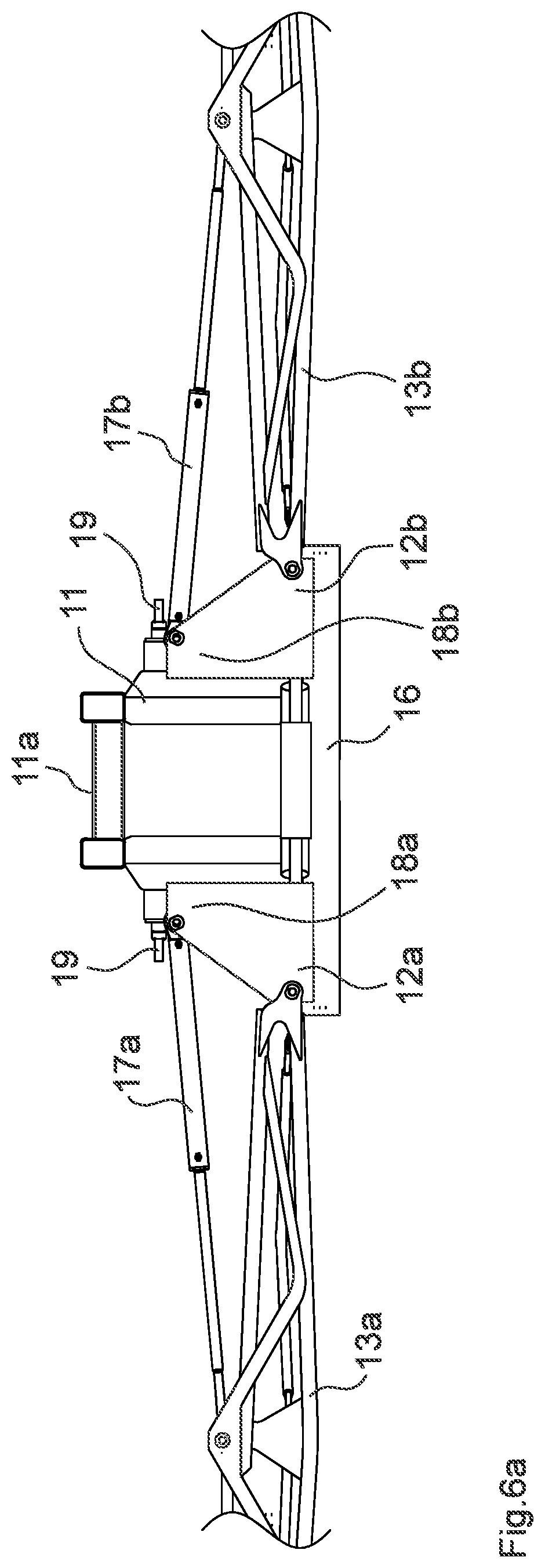 Patent US12129903 Figure 8 – Agricultural apparatus with improved suspension