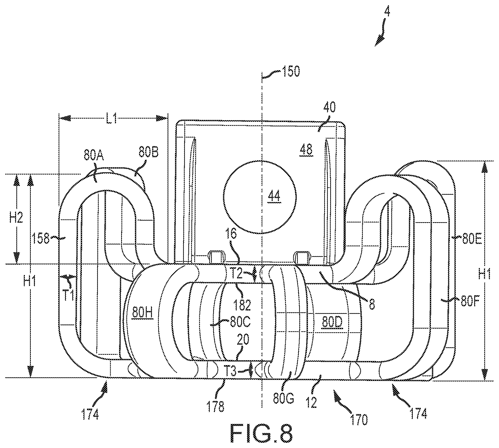 Patent US12129906 Figure 5 – Asymmetrically-shaped isolator