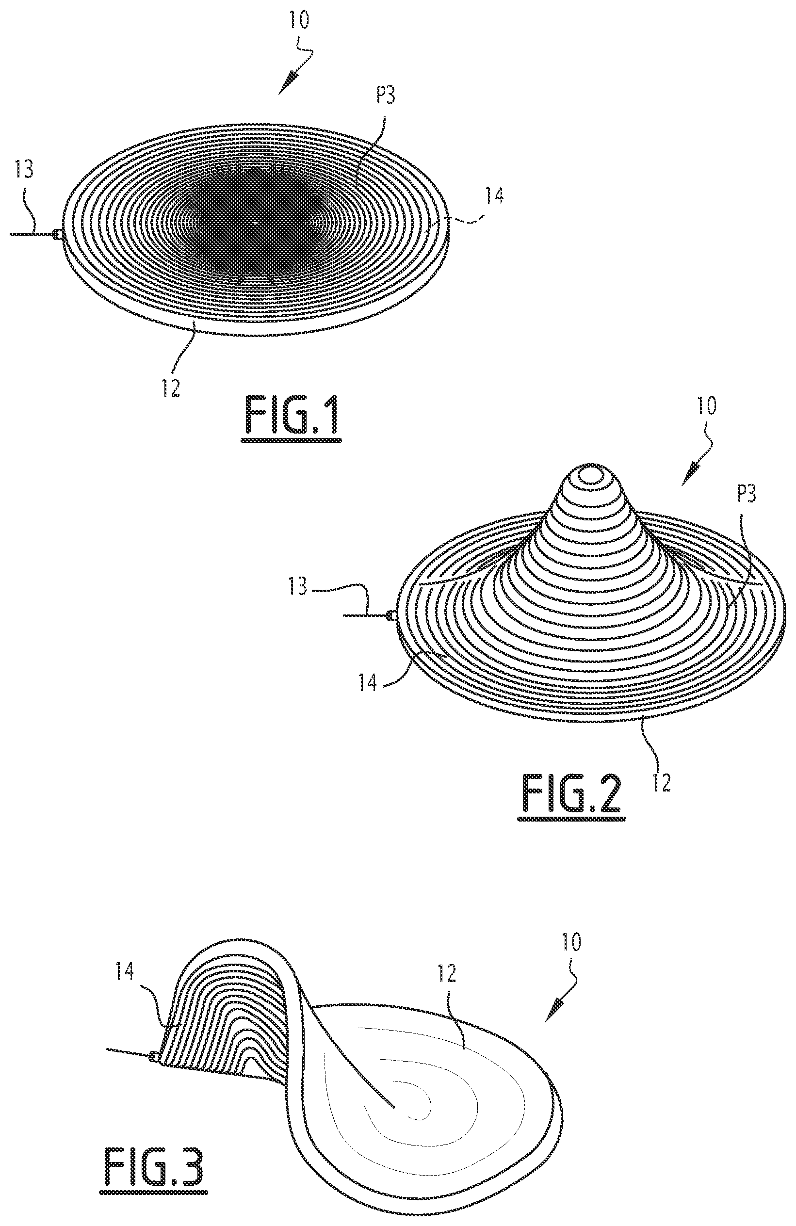 Patent US12129907 Figure 1 – Pneumatic structure and associated production method