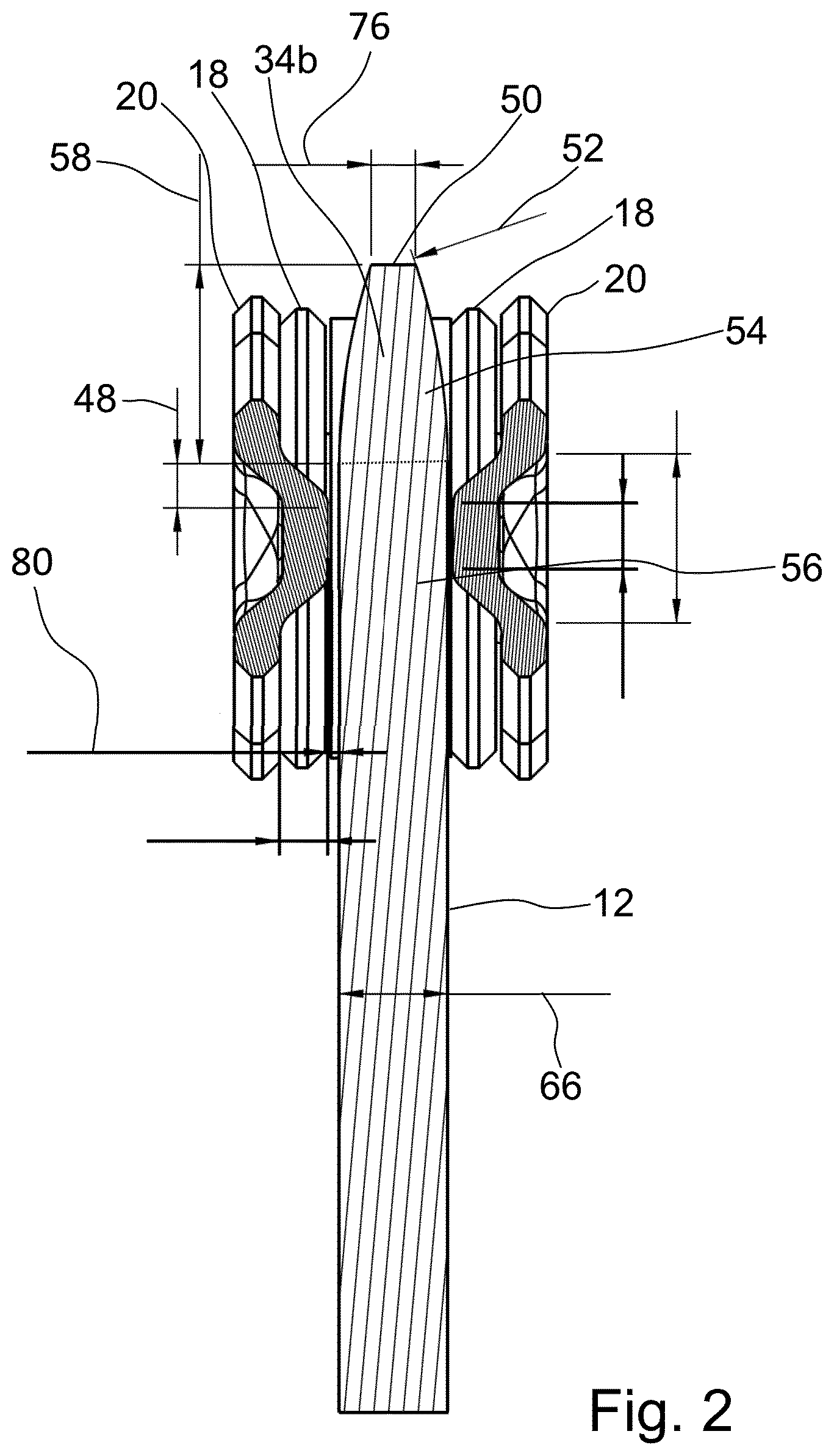 Patent US12129910 Figure 2 – Drive chain and method for manufacturing a drive-chain