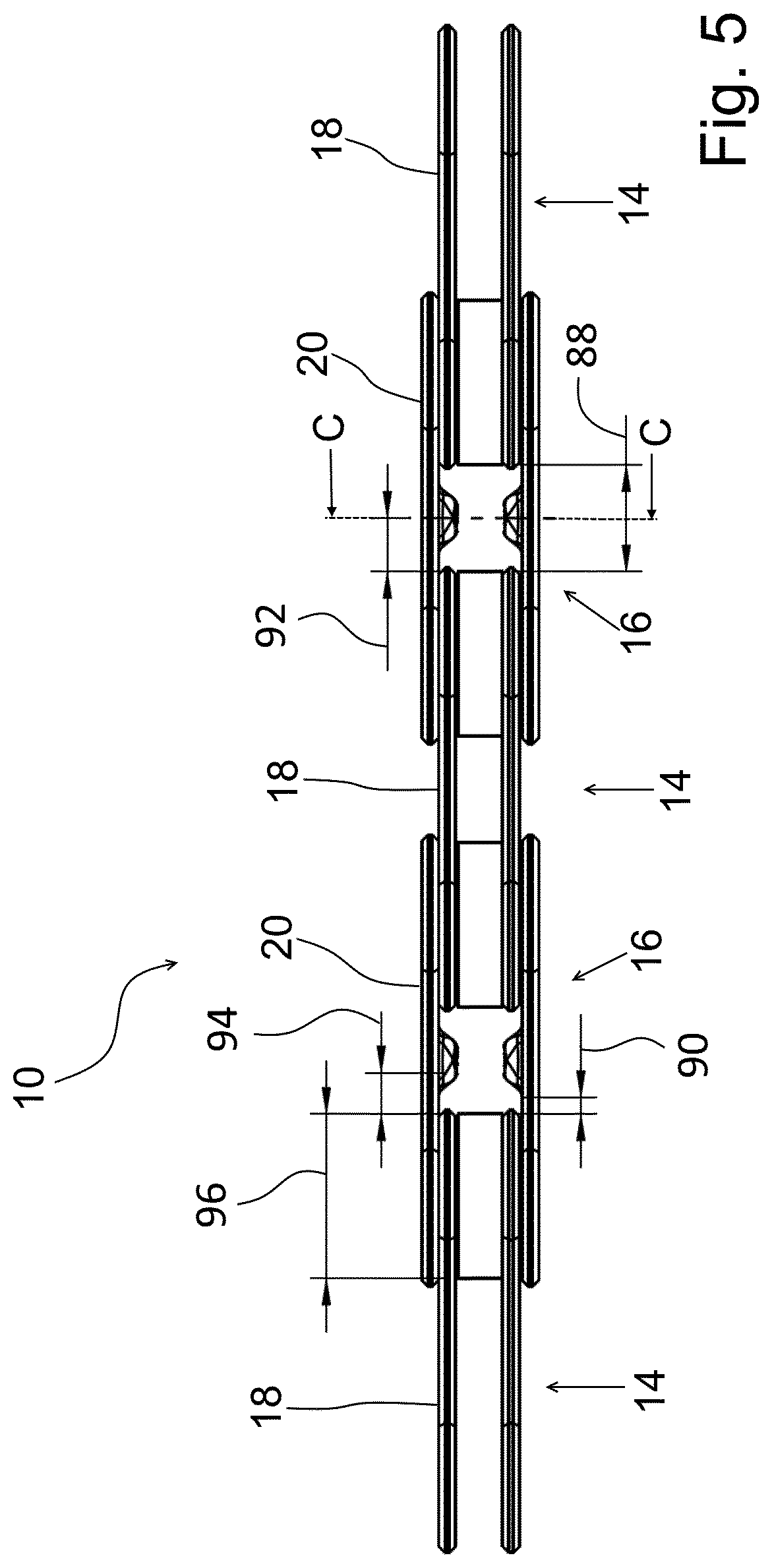 Patent US12129910 Figure 5 – Drive chain and method for manufacturing a drive-chain