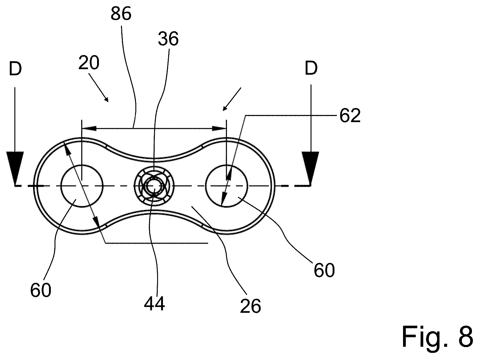 Patent US12129910 Figure 8 – Drive chain and method for manufacturing a drive-chain