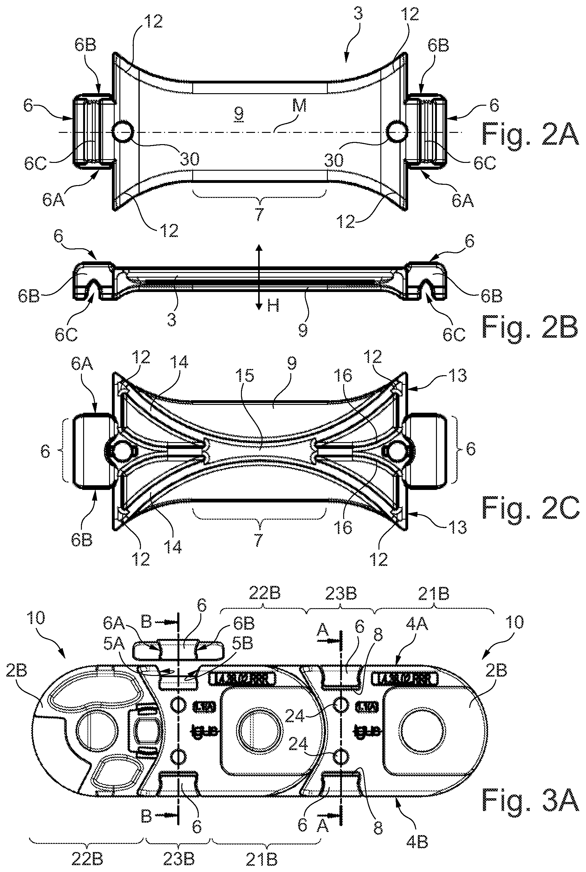 Patent US12129911 Figure 2 – Multi-part chain link of an energy chain, and transverse connecting piece and side plate therefor