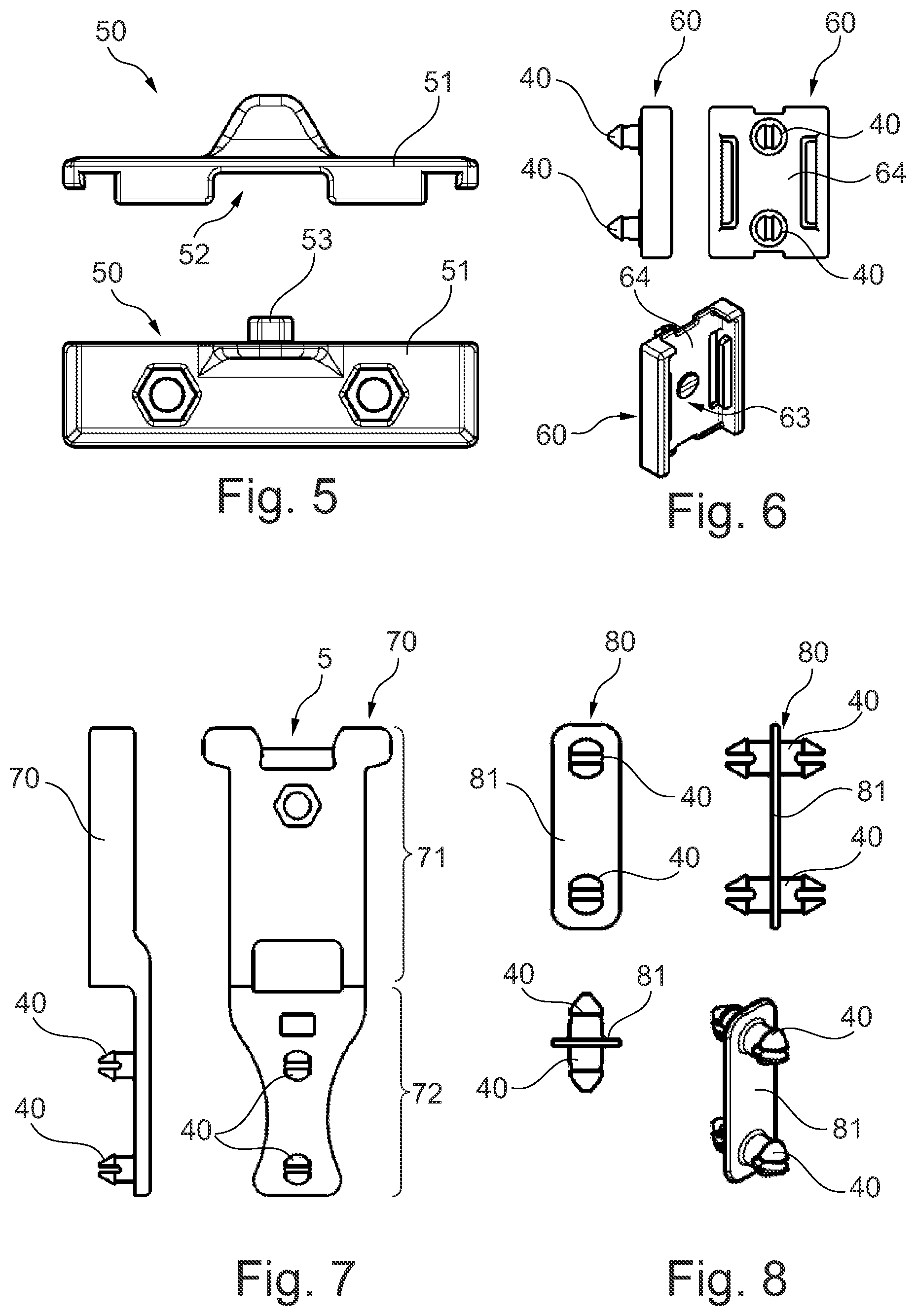 Patent US12129911 Figure 4 – Multi-part chain link of an energy chain, and transverse connecting piece and side plate therefor