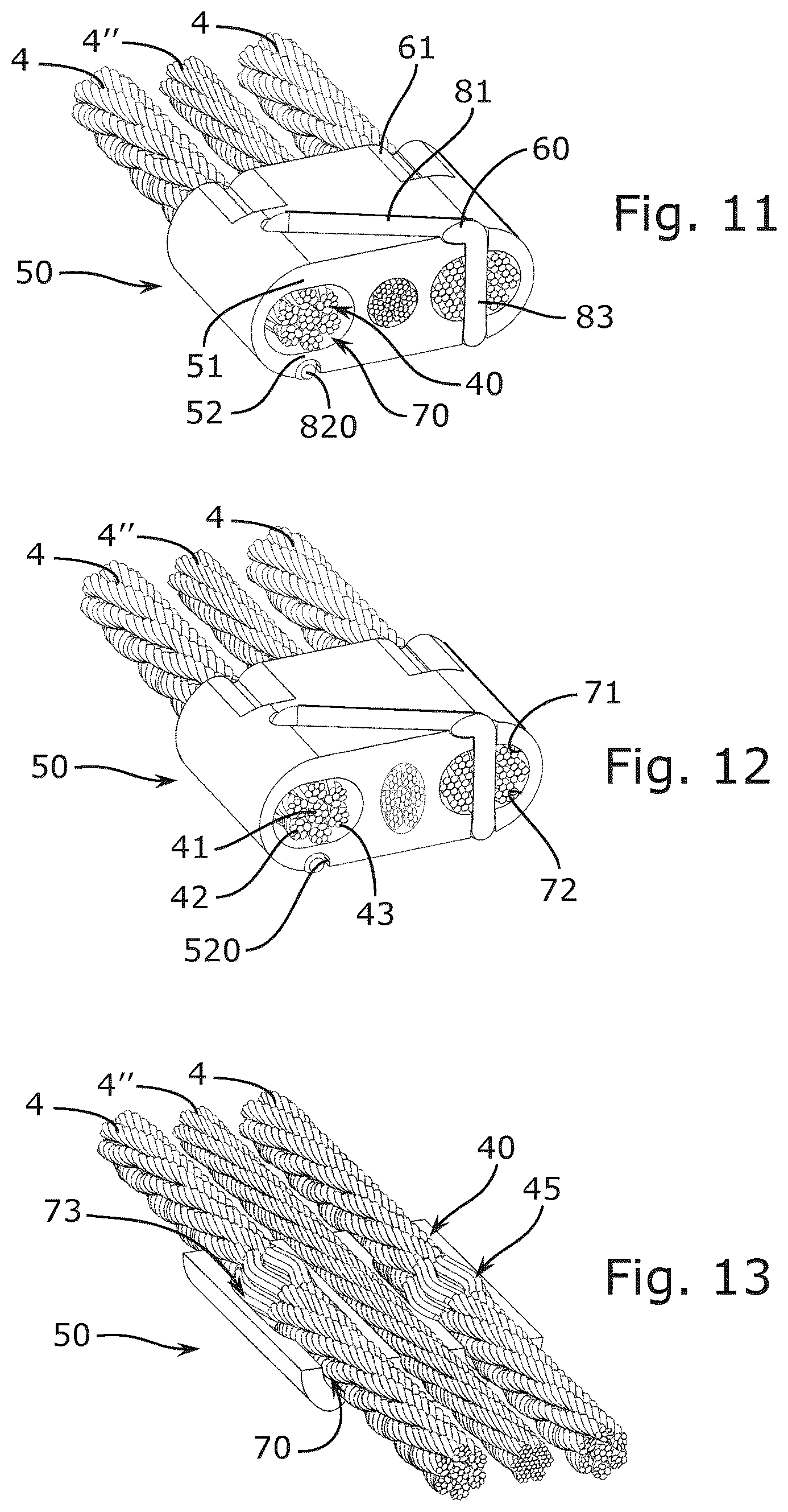 Patent US12129912 Figure 5 – Cable conveyor belt joining device provided with cable locking elements