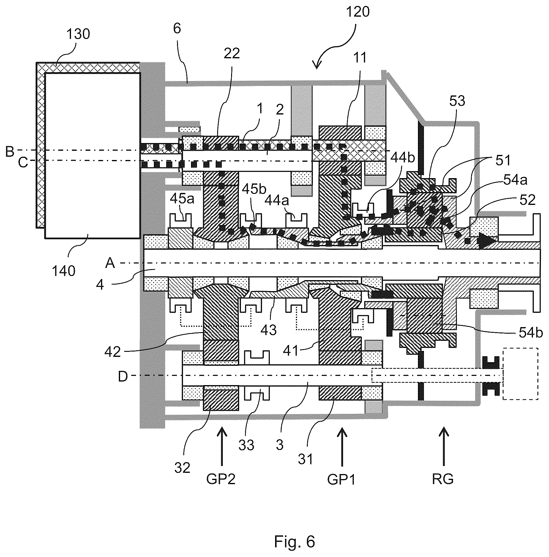 Patent US12129914 Figure 6 – Transmission, a powertrain and a vehicle