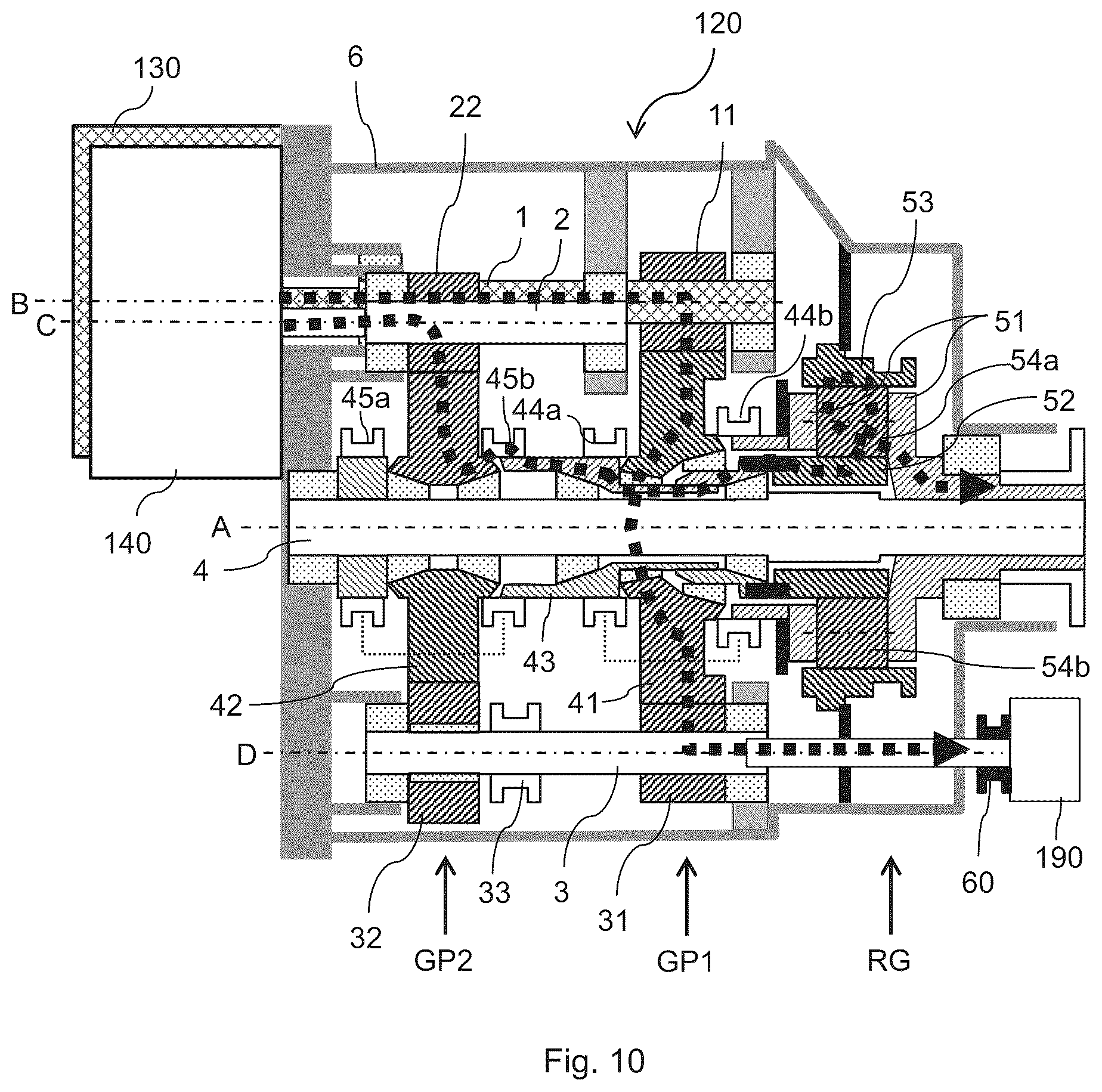 Patent US12129914 Figure 10 – Transmission, a powertrain and a vehicle