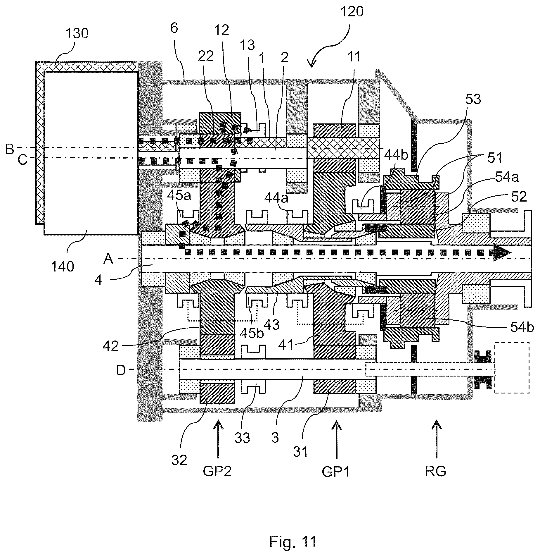 Patent US12129914 Figure 11 – Transmission, a powertrain and a vehicle