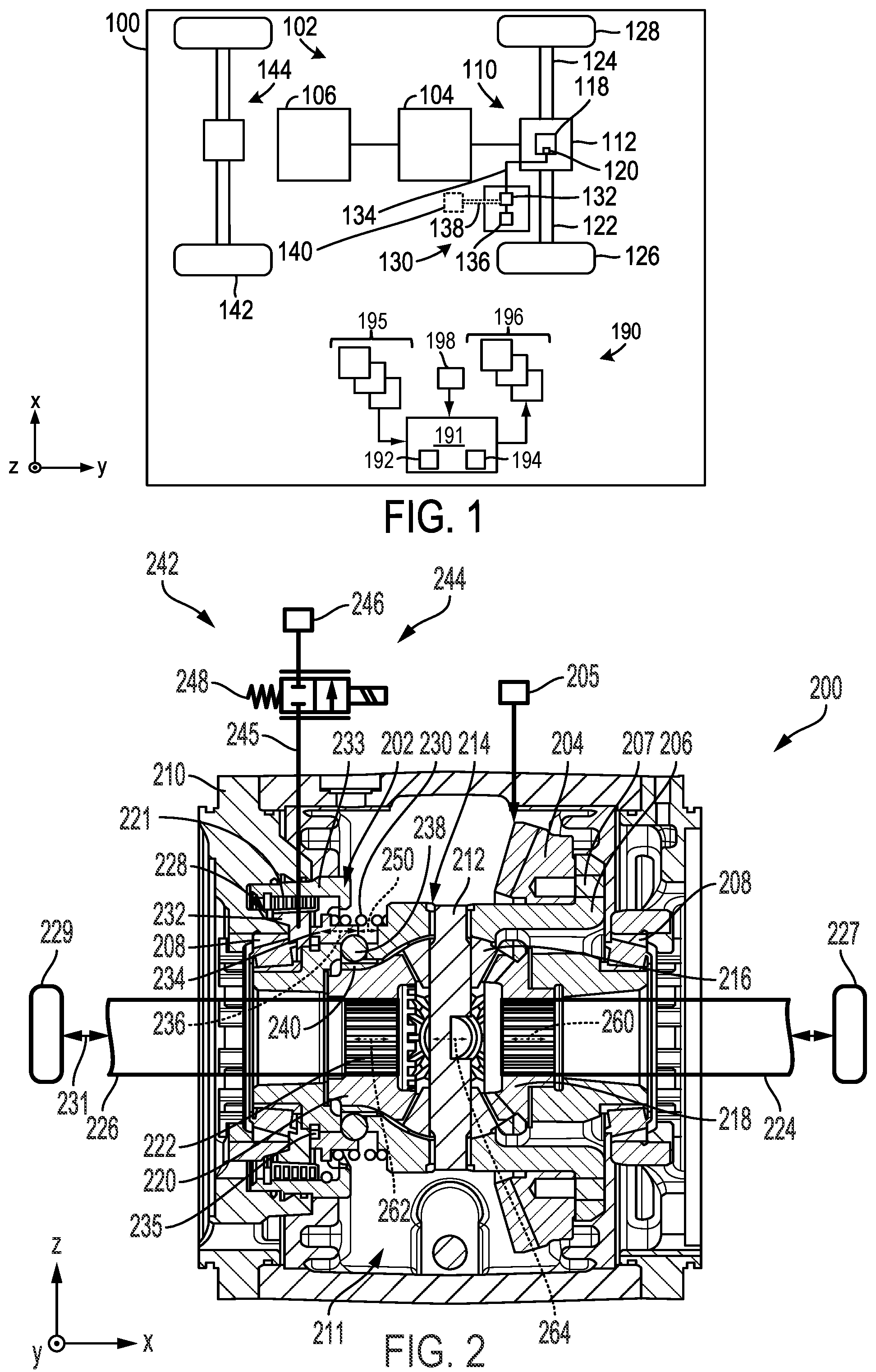 Patent US12129916 Figure 1 – Locking differential assembly and operating method