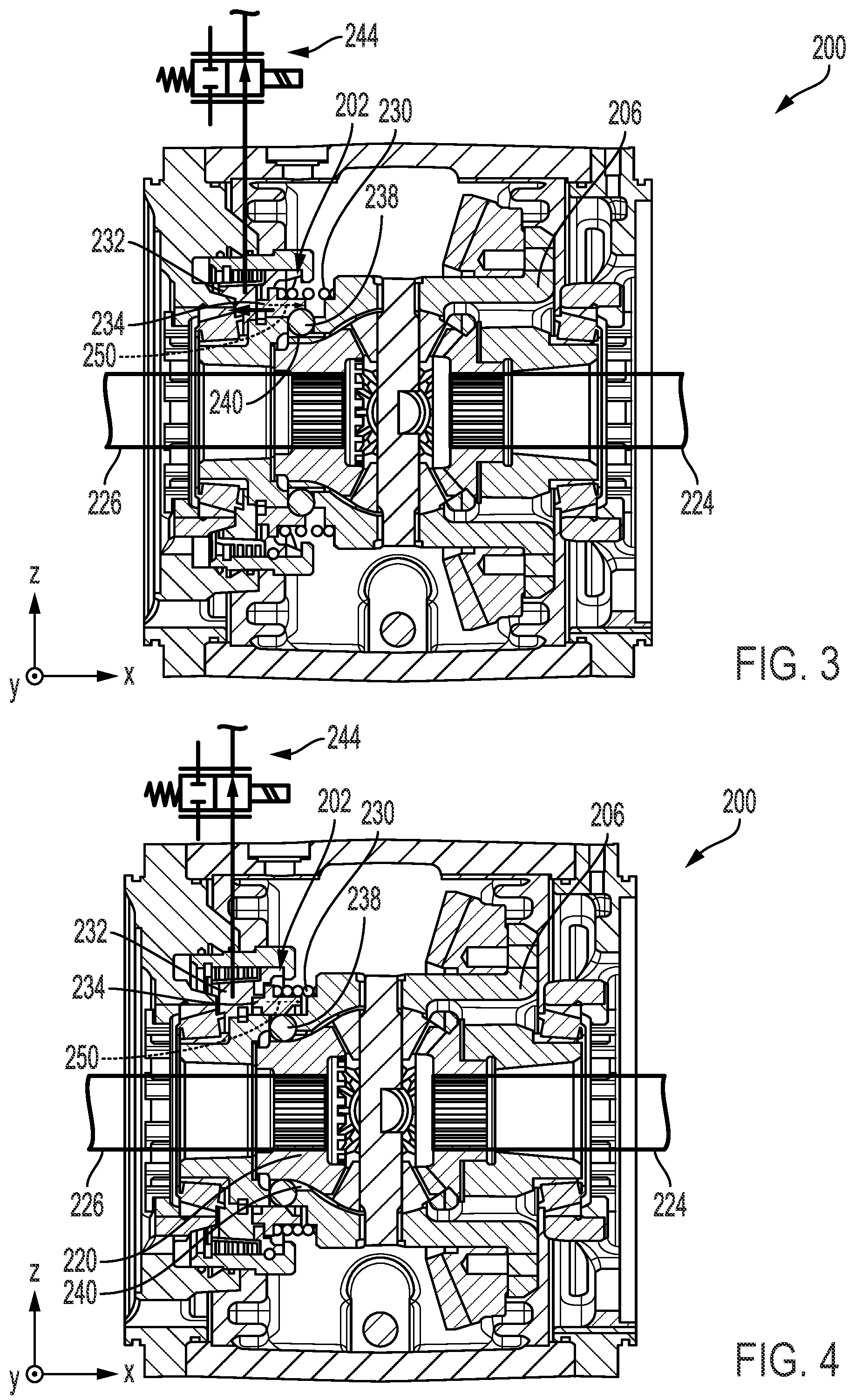Patent US12129916 Figure 2 – Locking differential assembly and operating method