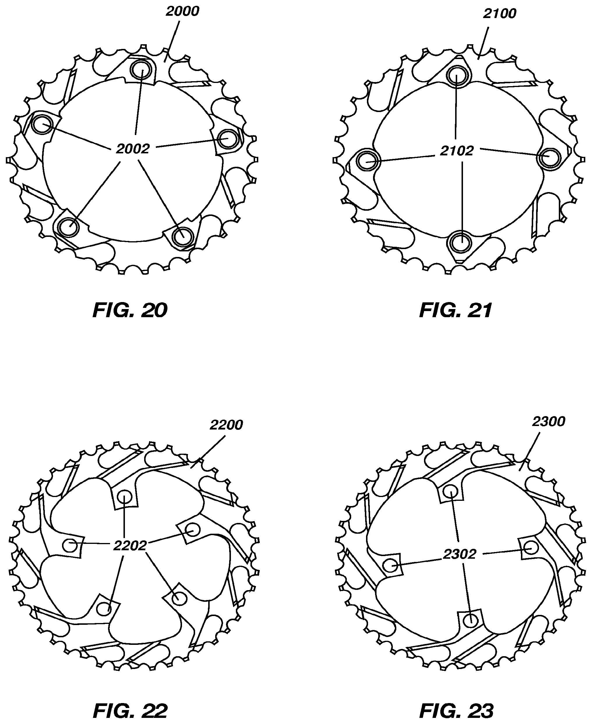 Patent US12129918 Figure 13 – Bicycle chain rings