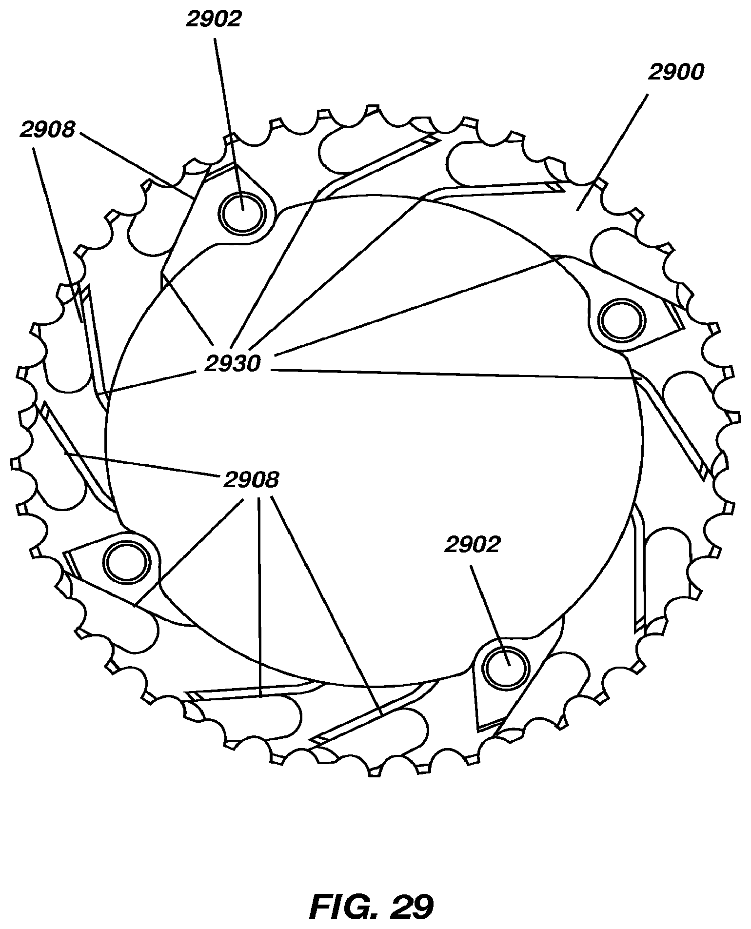 Patent US12129918 Figure 16 – Bicycle chain rings