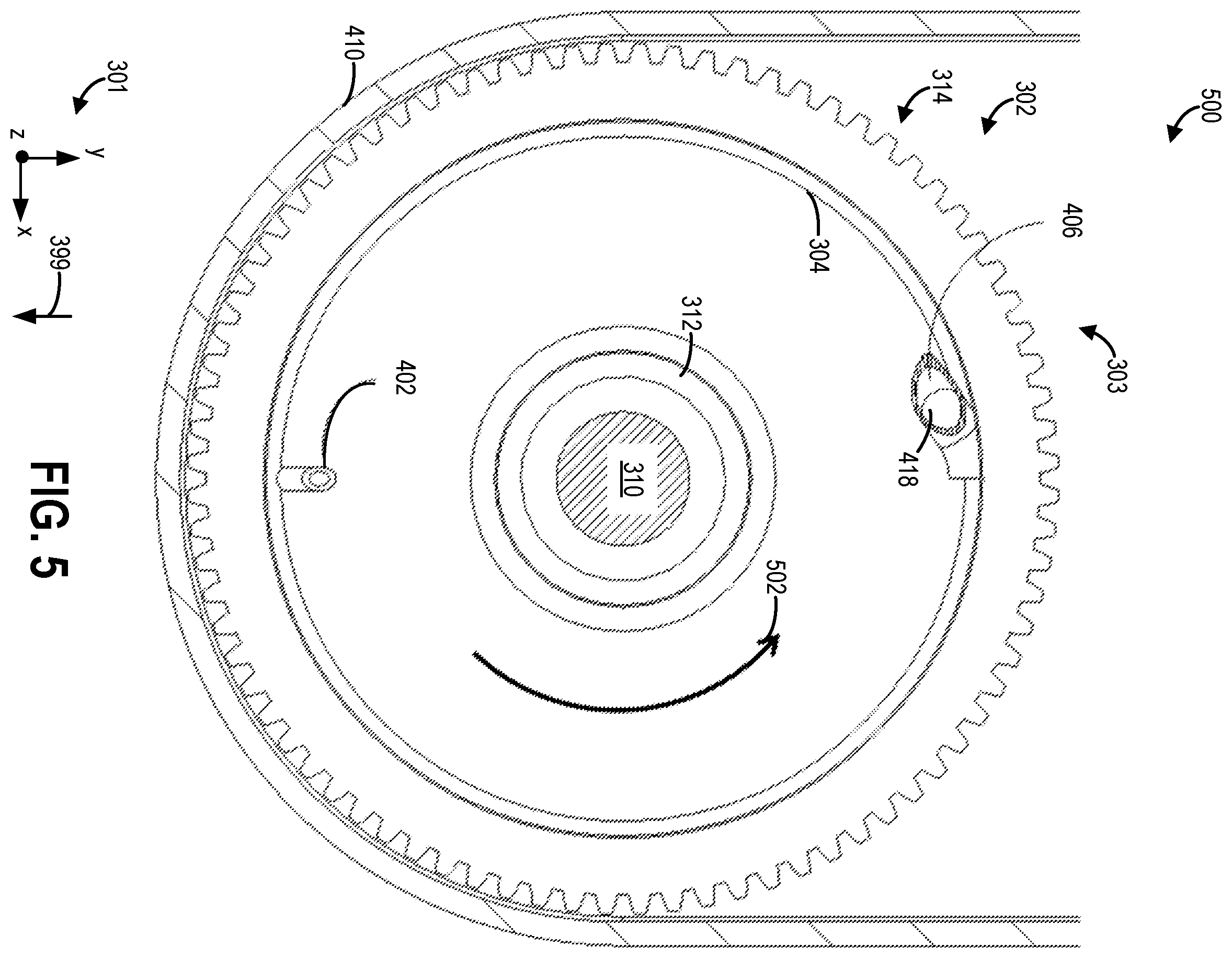 Patent US12129919 Figure 5 – Systems for lubricant distribution