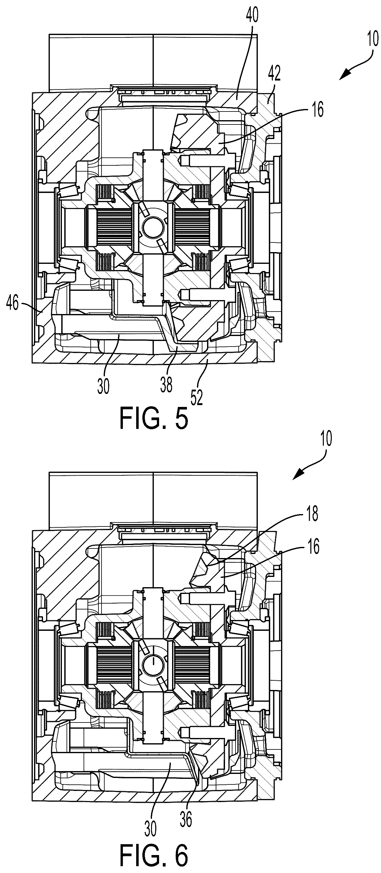 Patent US12129920 Figure 3 – Drive axle assembly with axially adjustable lubricant baffle