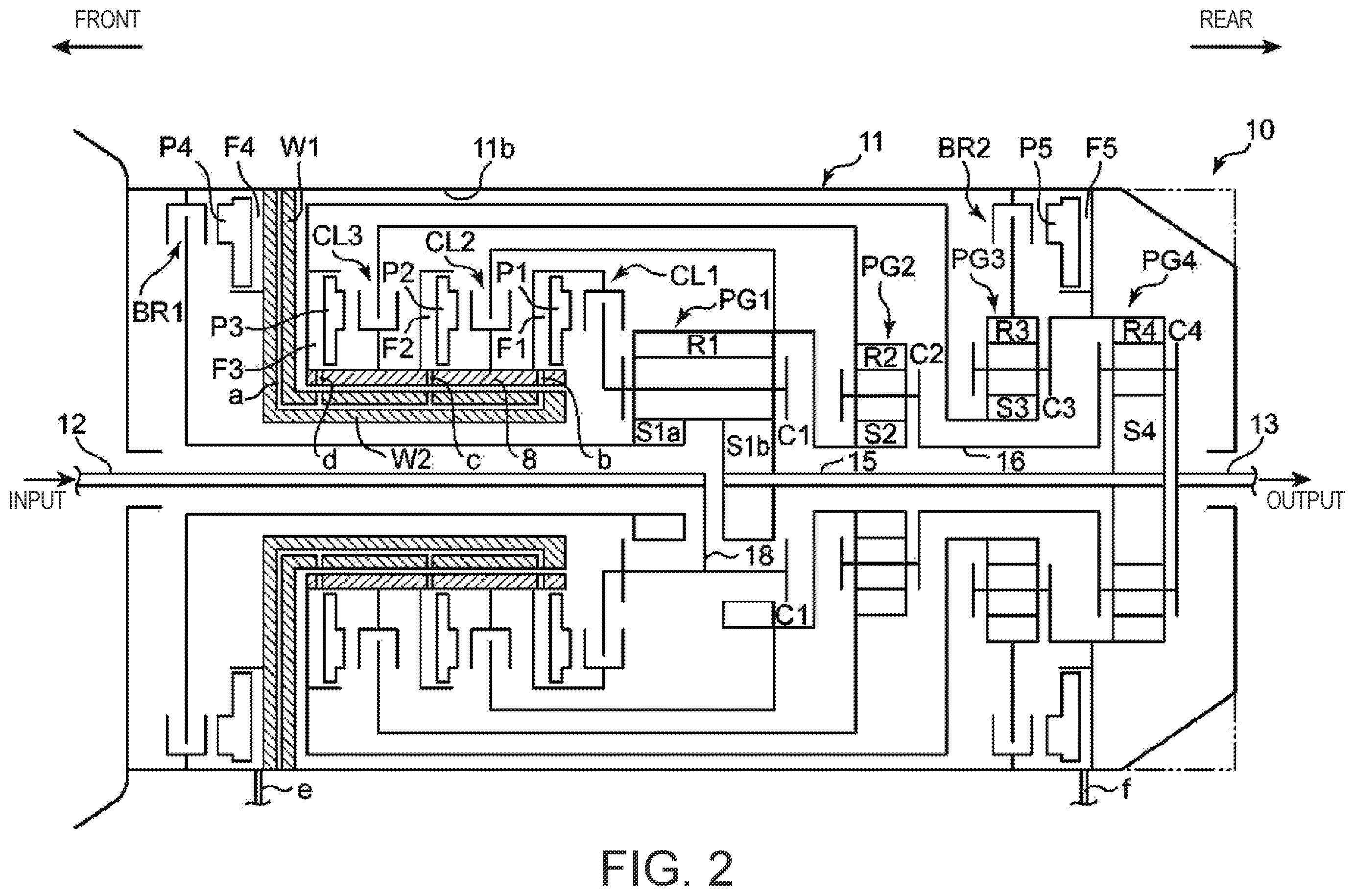 Patent US12129923 Figure 2 – Control system of vehicle including automatic transmission
