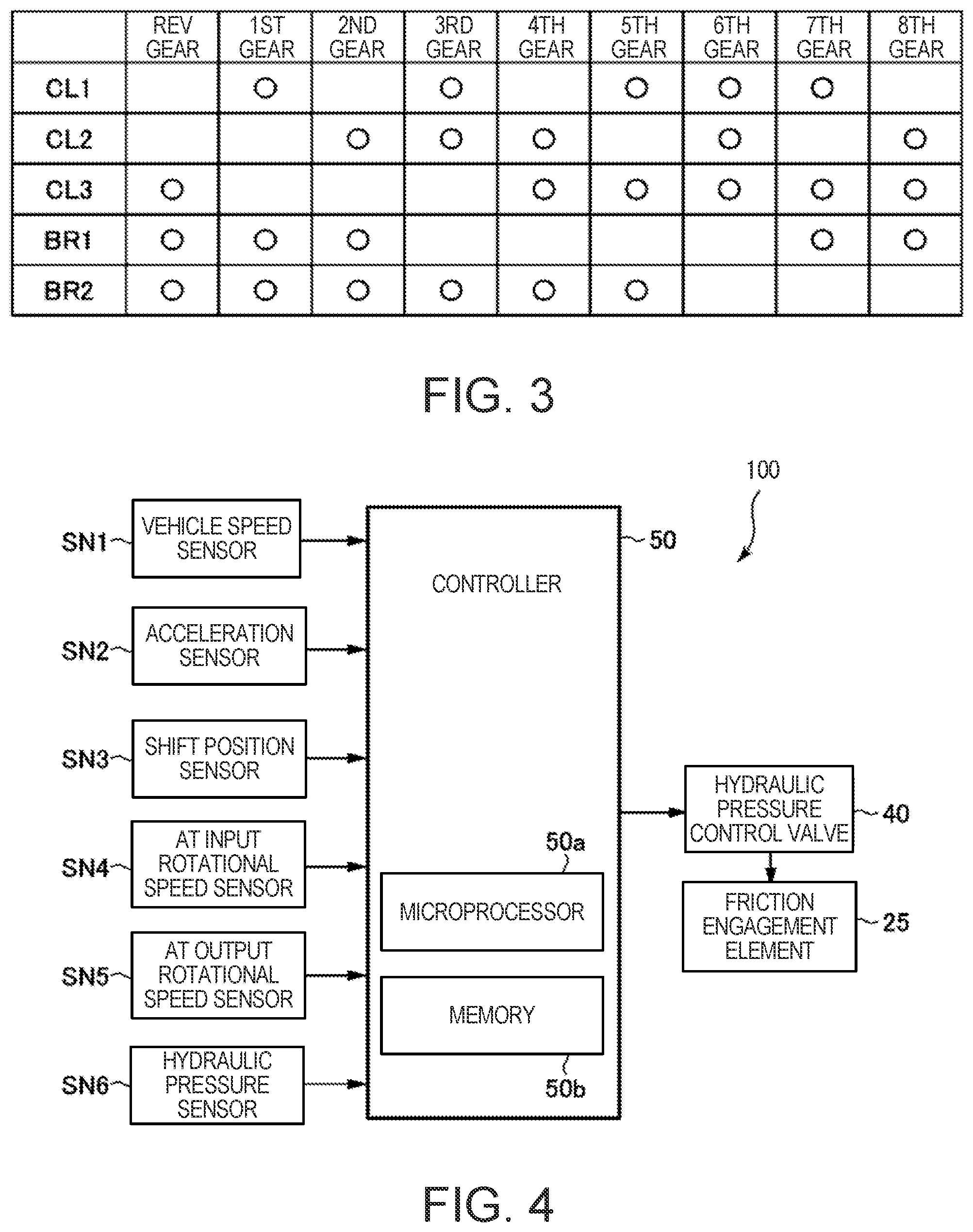 Patent US12129923 Figure 3 – Control system of vehicle including automatic transmission