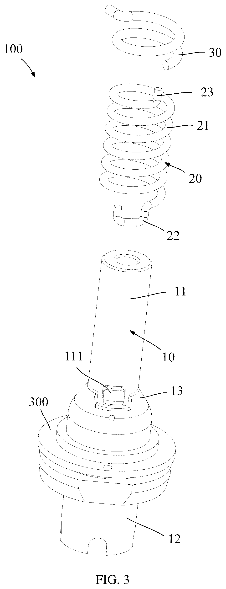 Patent US12129930 Figure 3 – Nut, electronic expansion valve and stop structure thereof, and refrigeration device