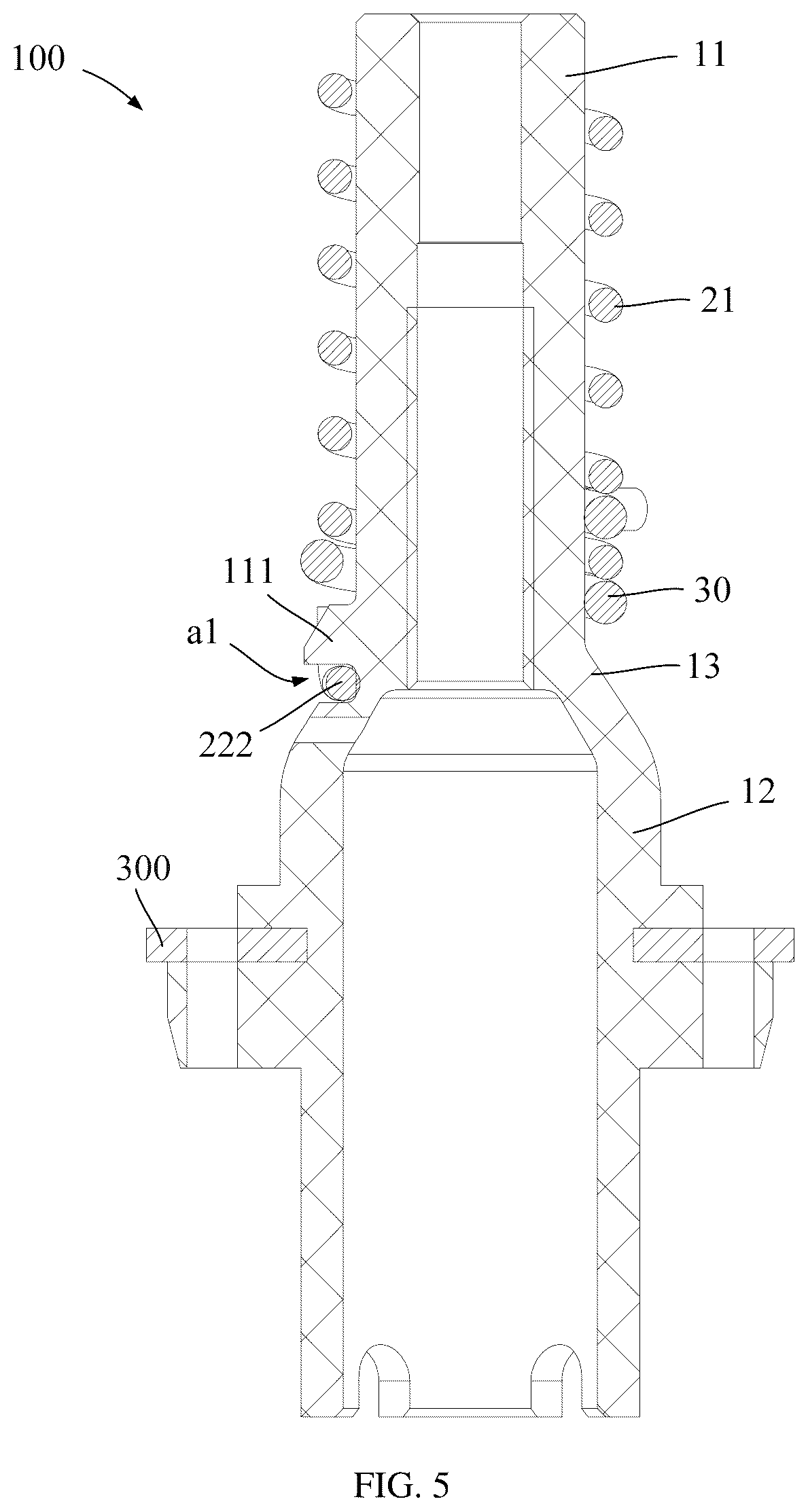 Patent US12129930 Figure 5 – Nut, electronic expansion valve and stop structure thereof, and refrigeration device